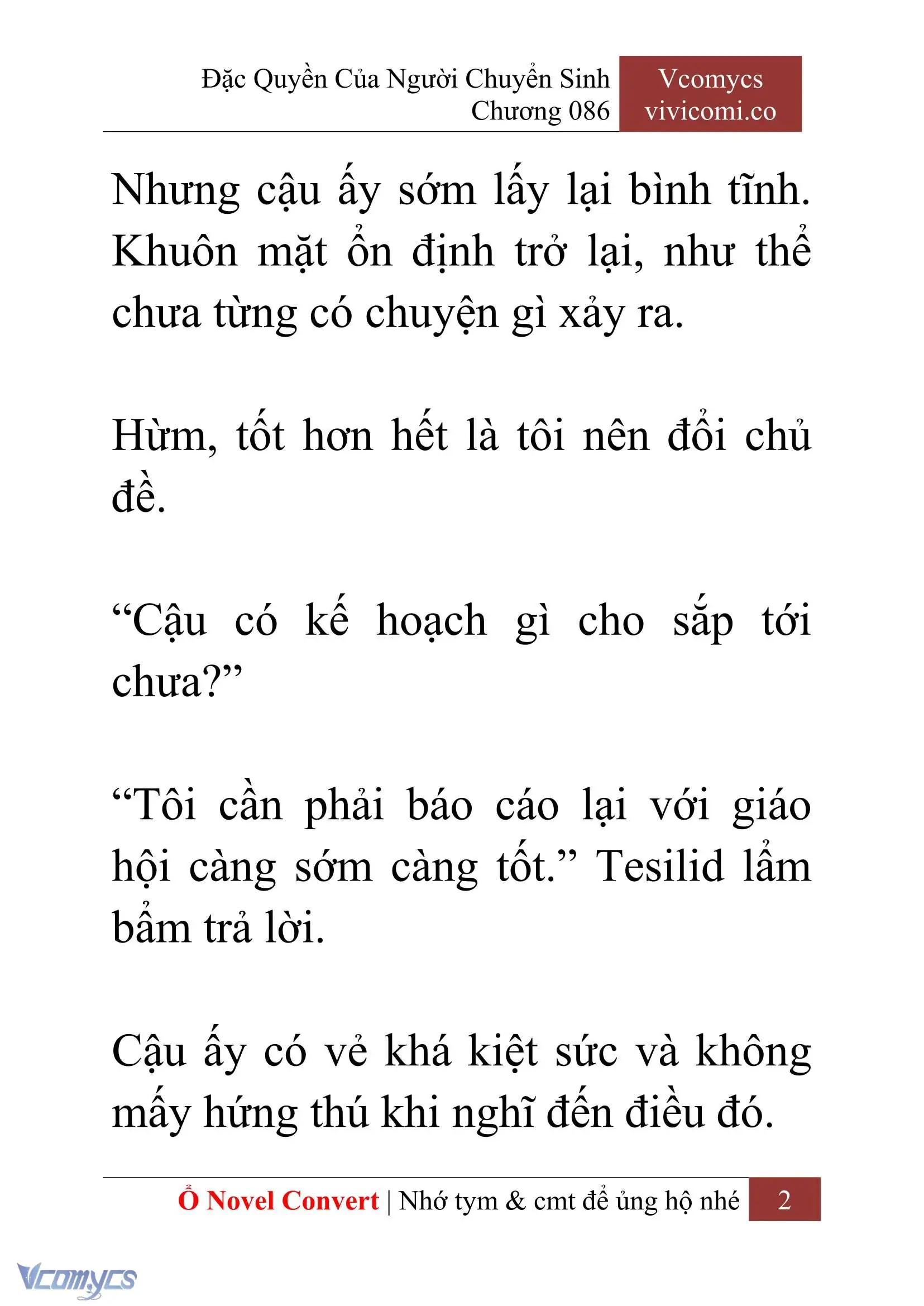 [Novel] Đặc Quyền Của Người Chuyển Sinh Chapter 86 - Trang 5