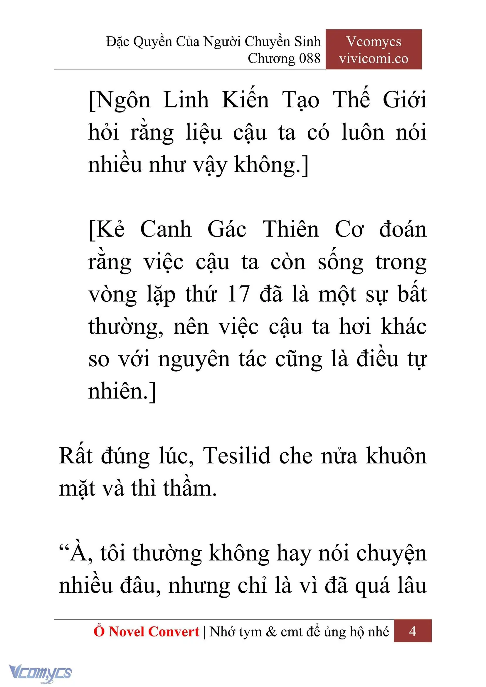 [Novel] Đặc Quyền Của Người Chuyển Sinh Chapter 88 - Trang 7