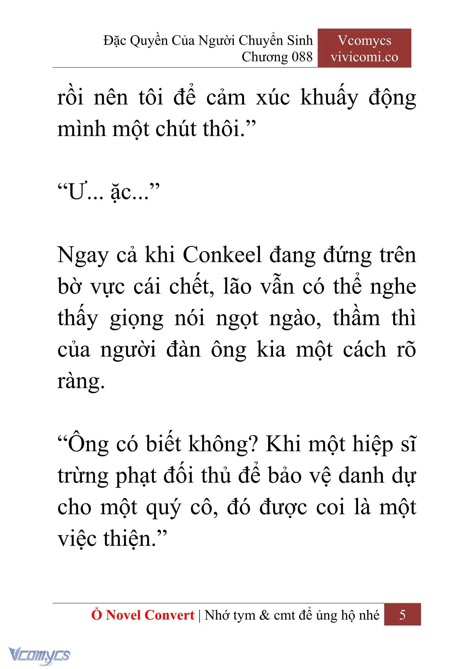 [Novel] Đặc Quyền Của Người Chuyển Sinh Chapter 88 - Trang 8