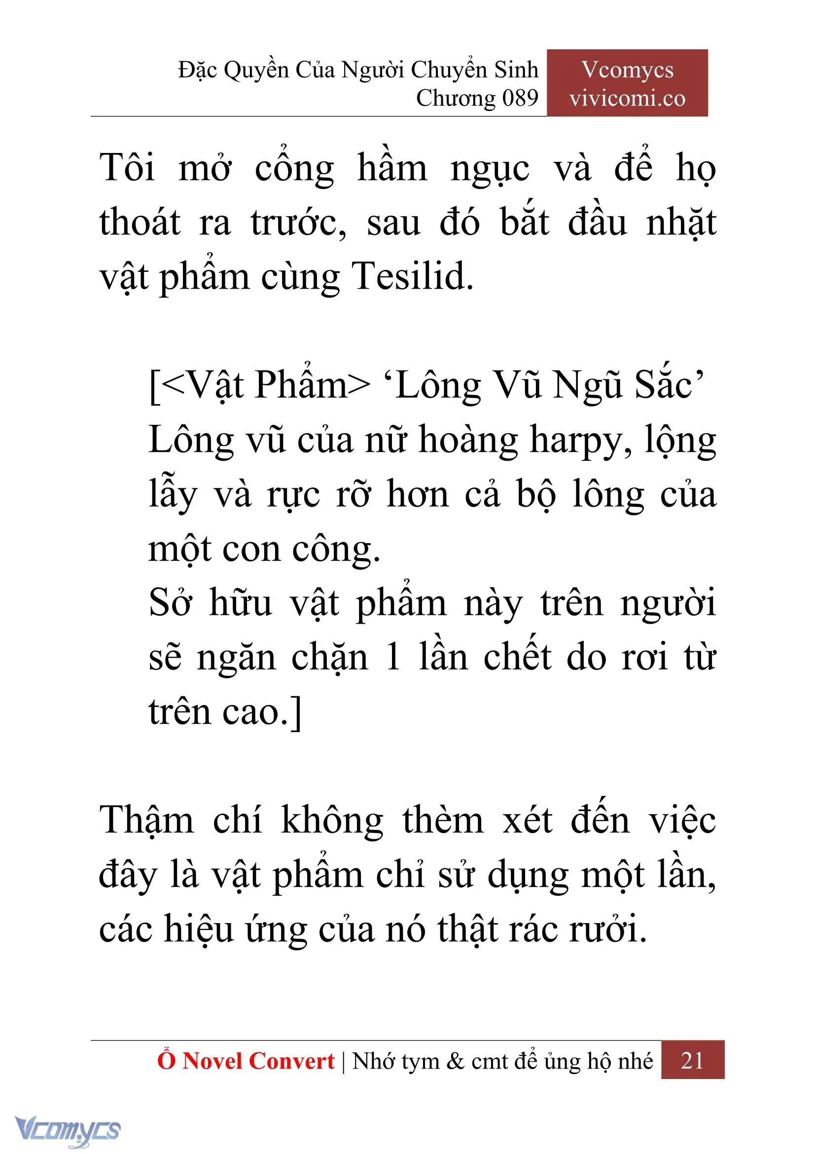 [Novel] Đặc Quyền Của Người Chuyển Sinh Chapter 89 - Trang 24