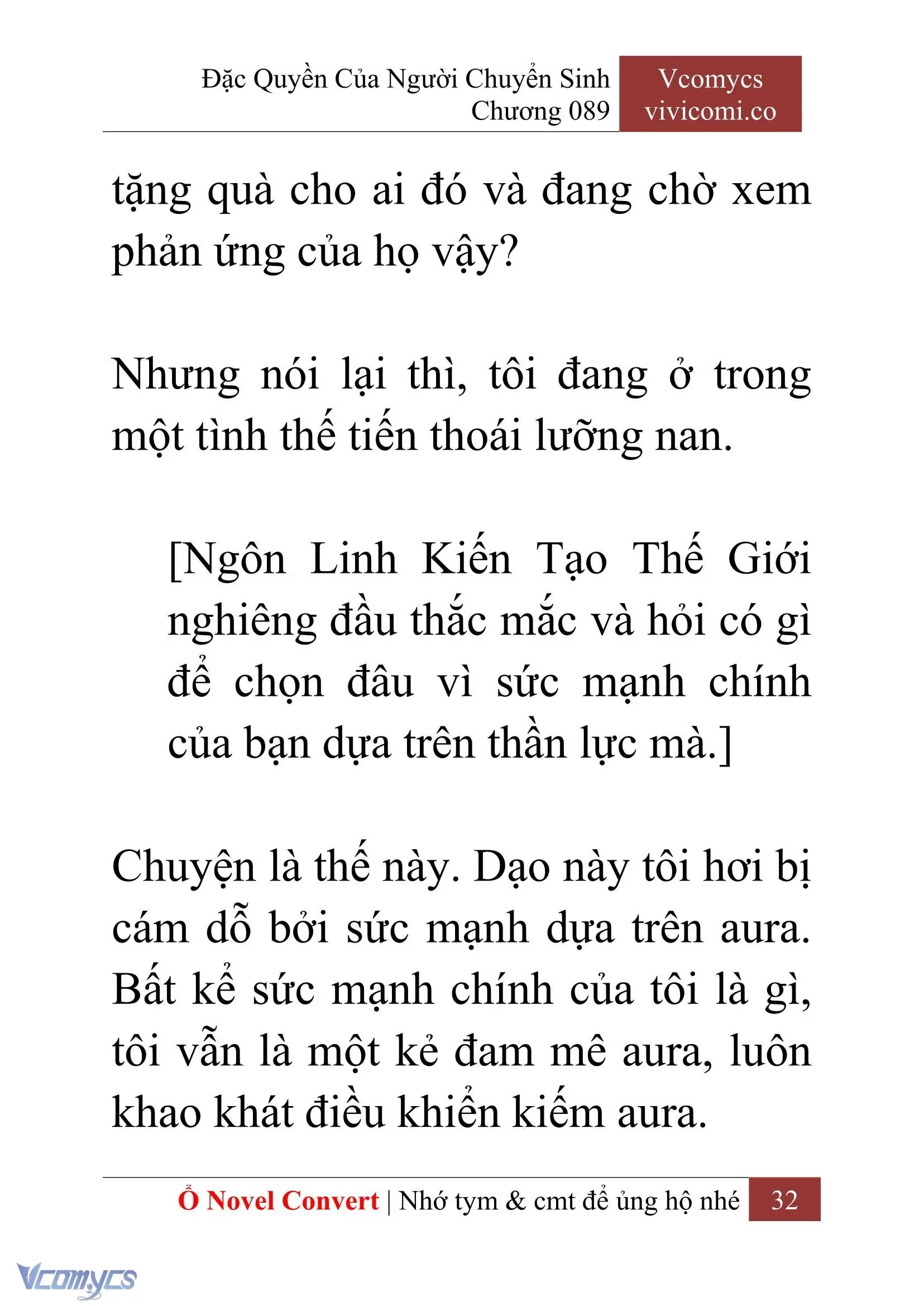 [Novel] Đặc Quyền Của Người Chuyển Sinh Chapter 89 - Trang 35