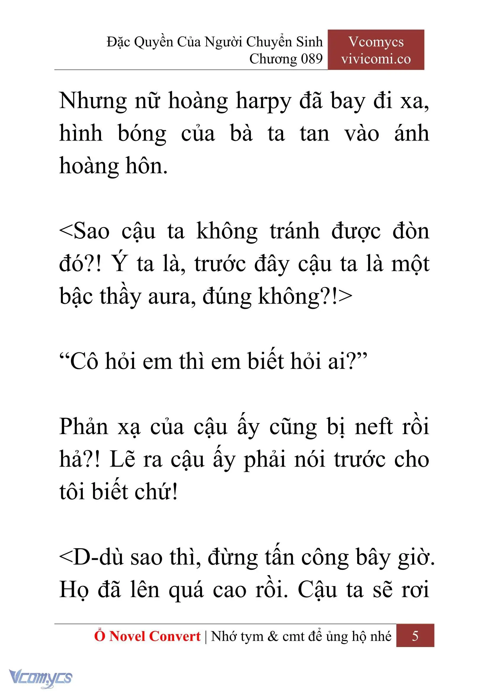 [Novel] Đặc Quyền Của Người Chuyển Sinh Chapter 89 - Trang 8