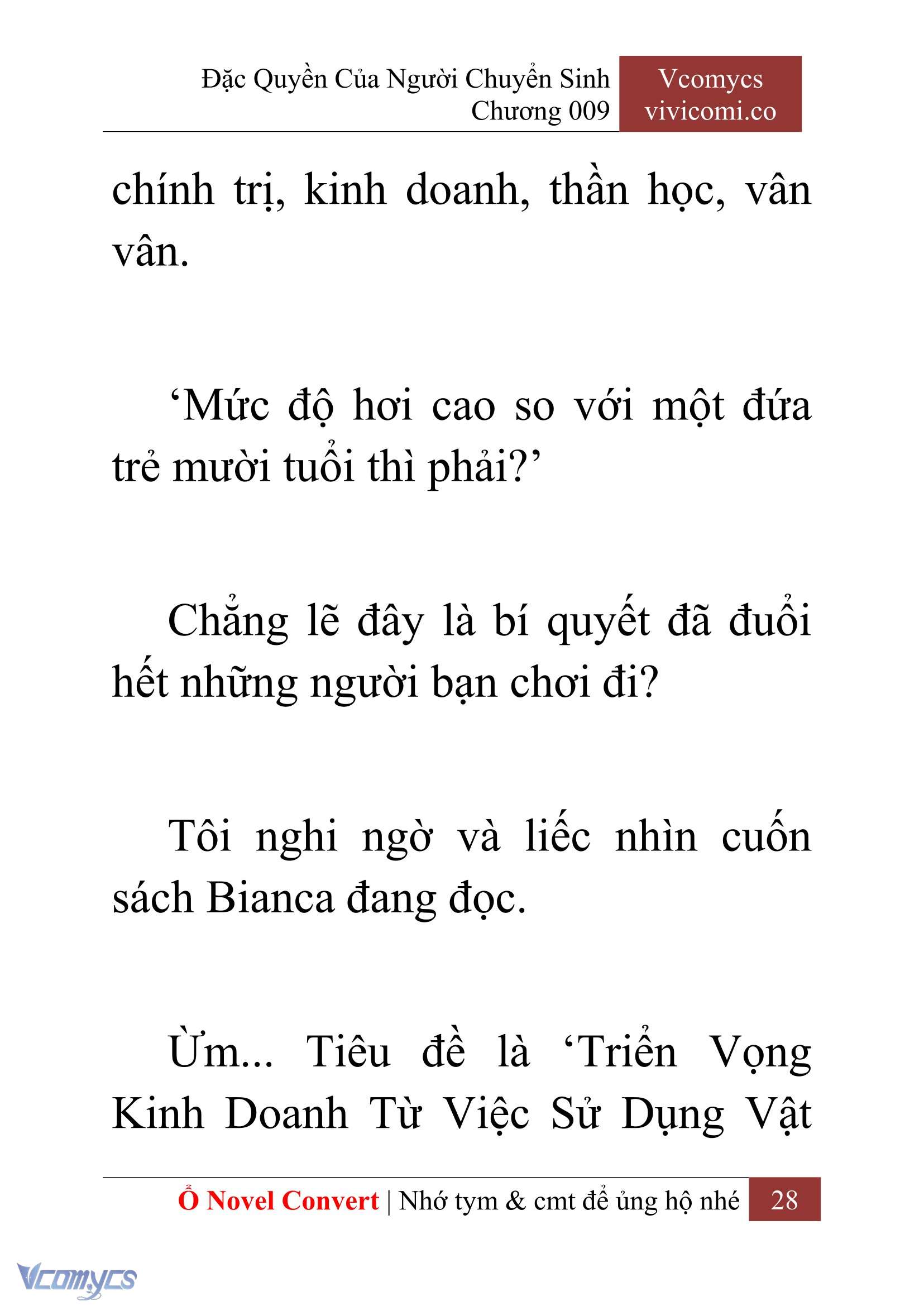 [Novel] Đặc Quyền Của Người Chuyển Sinh Chapter 9 - Trang 30