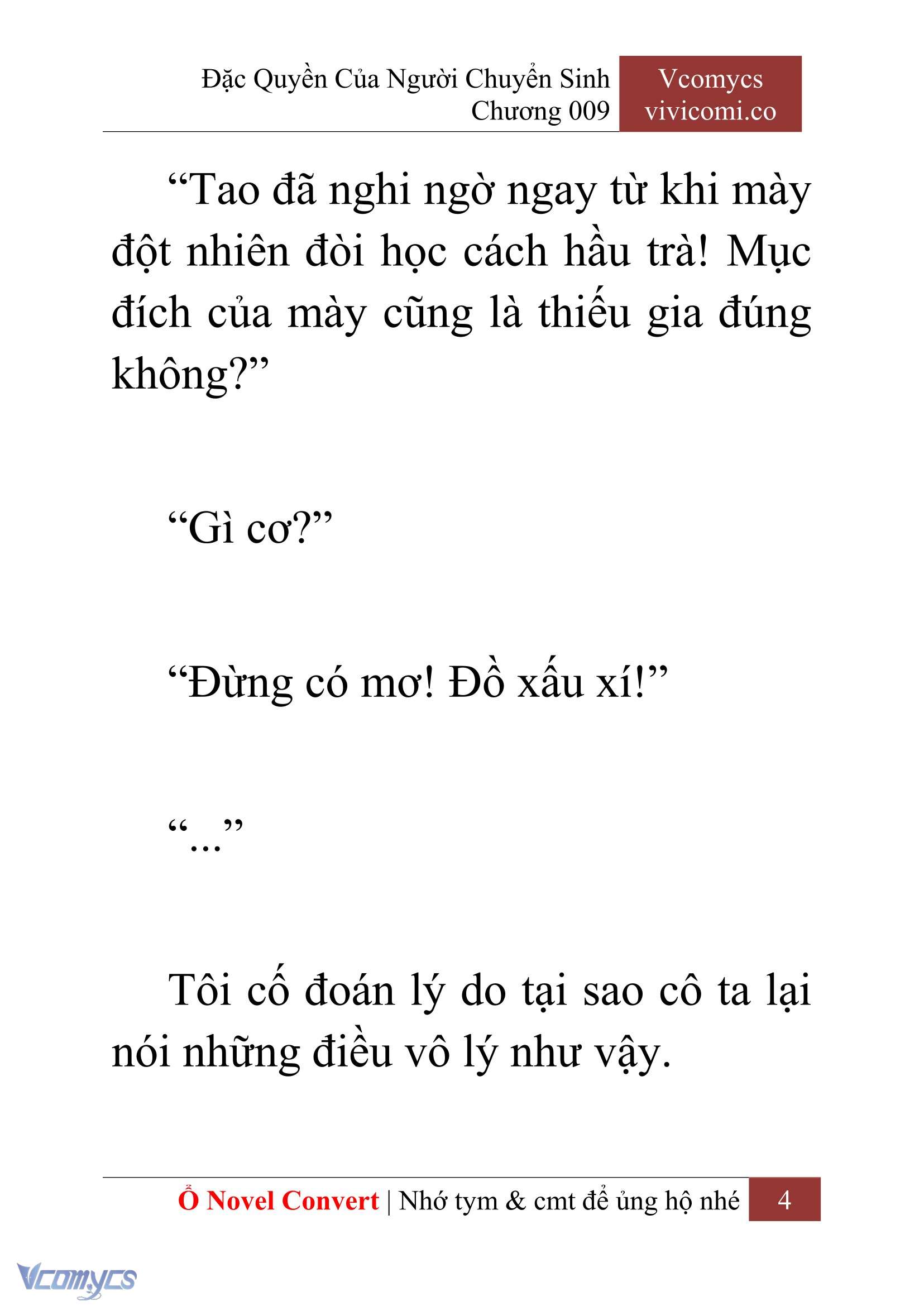 [Novel] Đặc Quyền Của Người Chuyển Sinh Chapter 9 - Trang 6