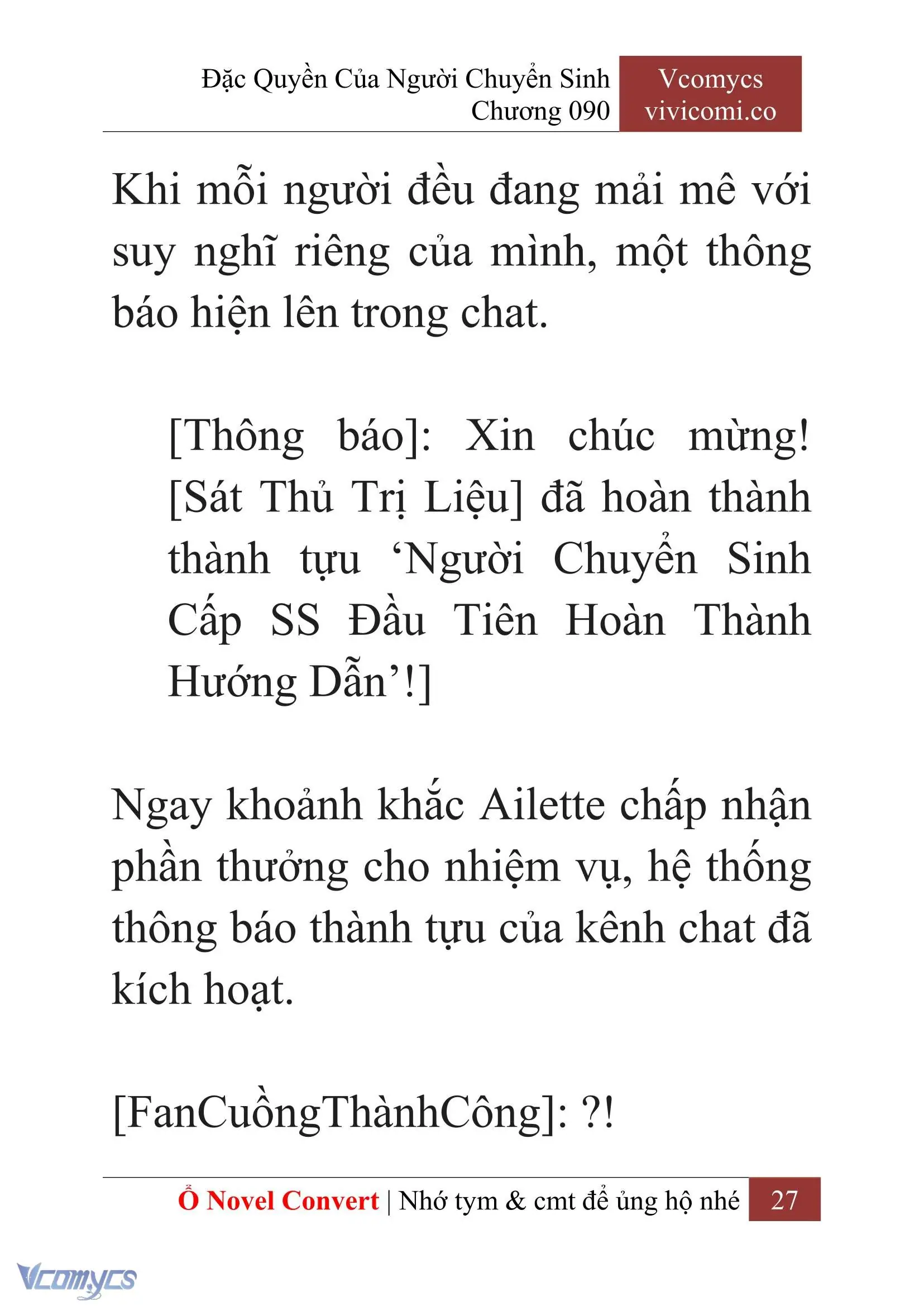 [Novel] Đặc Quyền Của Người Chuyển Sinh Chapter 90 - Trang 30