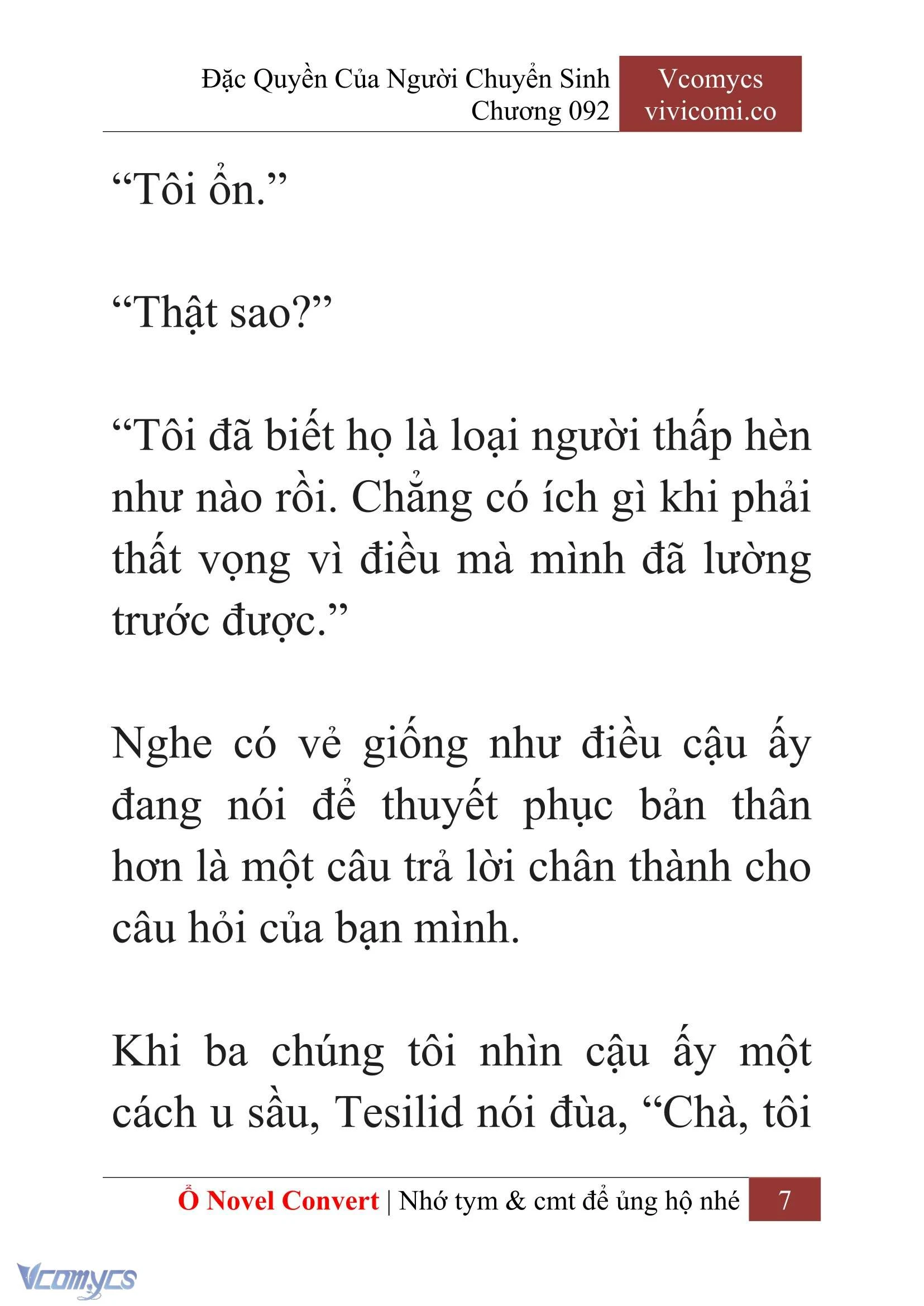[Novel] Đặc Quyền Của Người Chuyển Sinh Chapter 92 - Trang 10