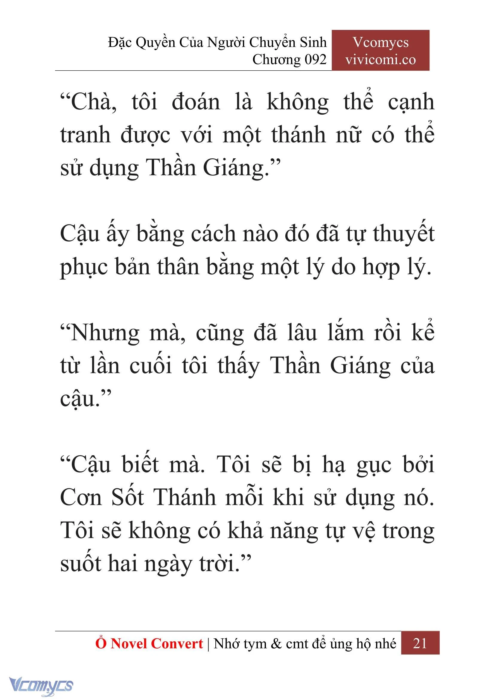 [Novel] Đặc Quyền Của Người Chuyển Sinh Chapter 92 - Trang 24
