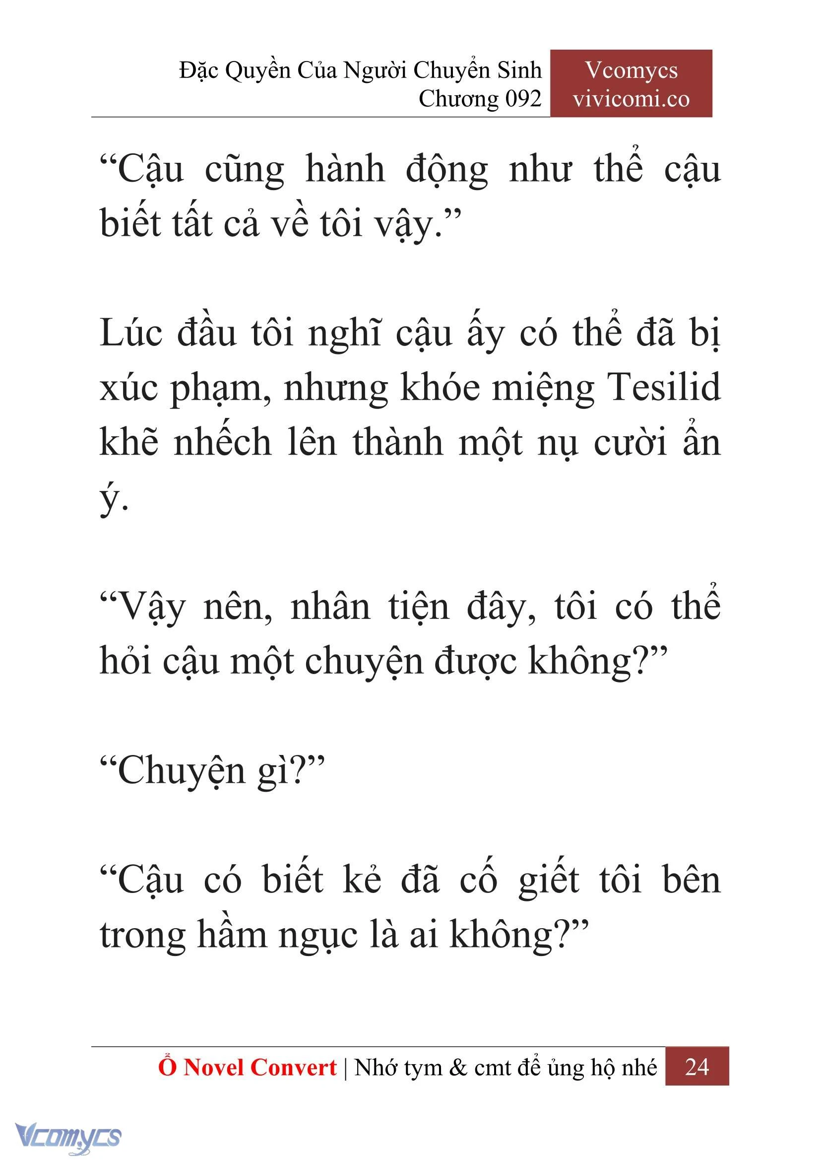 [Novel] Đặc Quyền Của Người Chuyển Sinh Chapter 92 - Trang 27