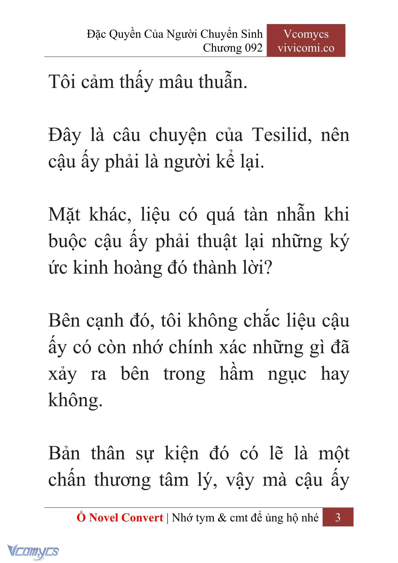 [Novel] Đặc Quyền Của Người Chuyển Sinh Chapter 92 - Trang 6