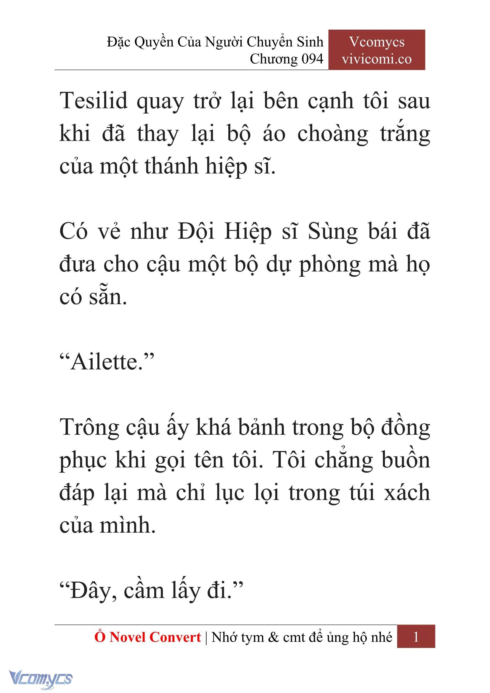 [Novel] Đặc Quyền Của Người Chuyển Sinh Chapter 94 - Trang 4