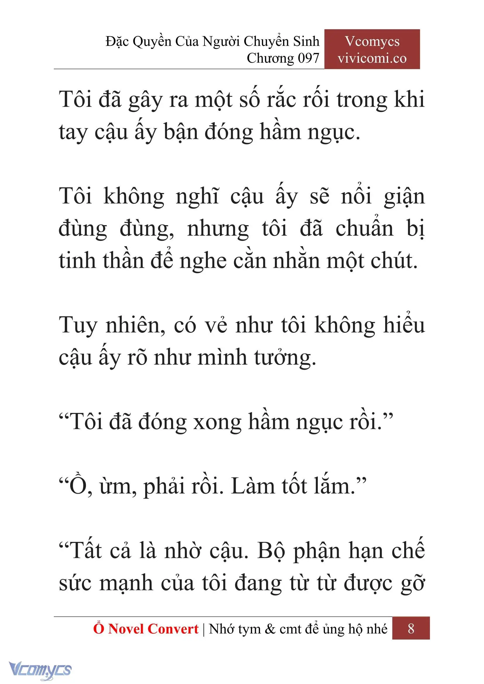[Novel] Đặc Quyền Của Người Chuyển Sinh Chapter 97 - Trang 11