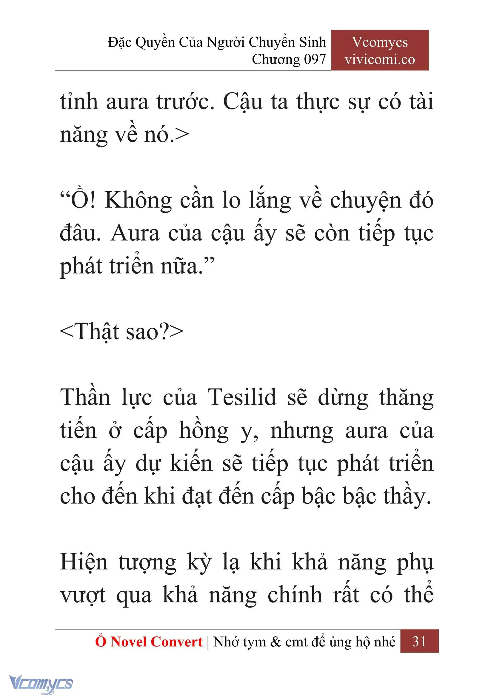 [Novel] Đặc Quyền Của Người Chuyển Sinh Chapter 97 - Trang 34