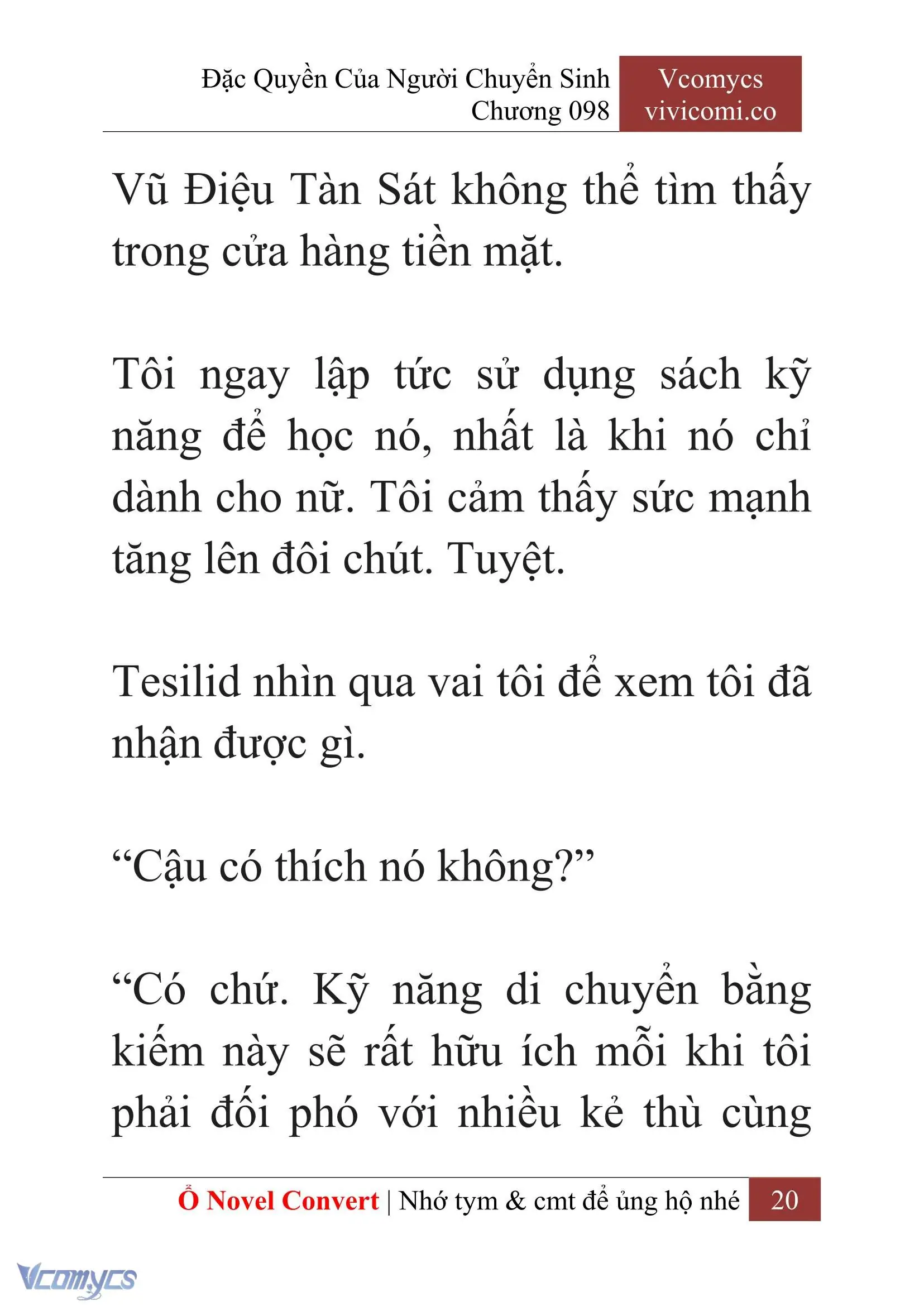 [Novel] Đặc Quyền Của Người Chuyển Sinh Chapter 98 - Trang 23