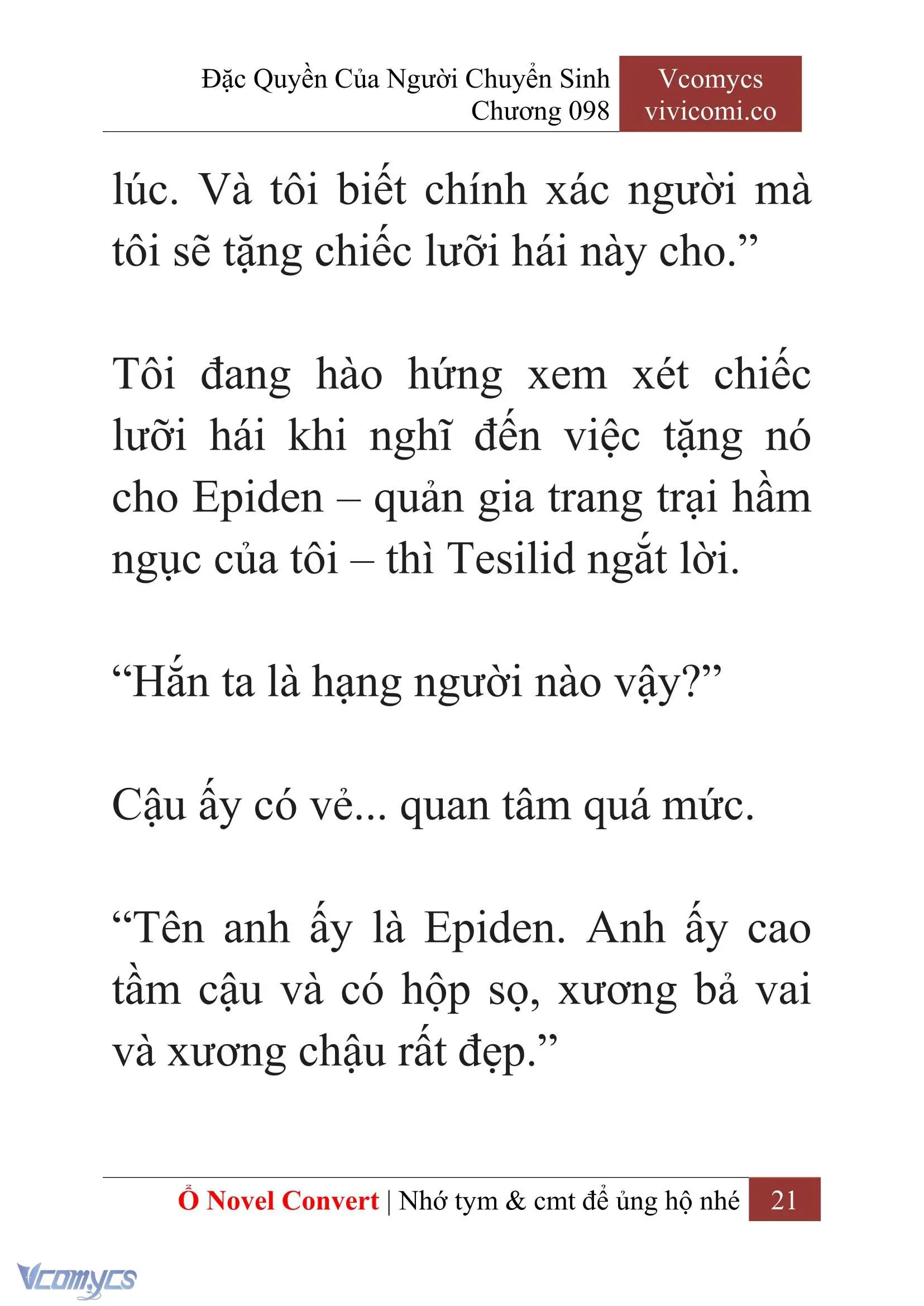[Novel] Đặc Quyền Của Người Chuyển Sinh Chapter 98 - Trang 24
