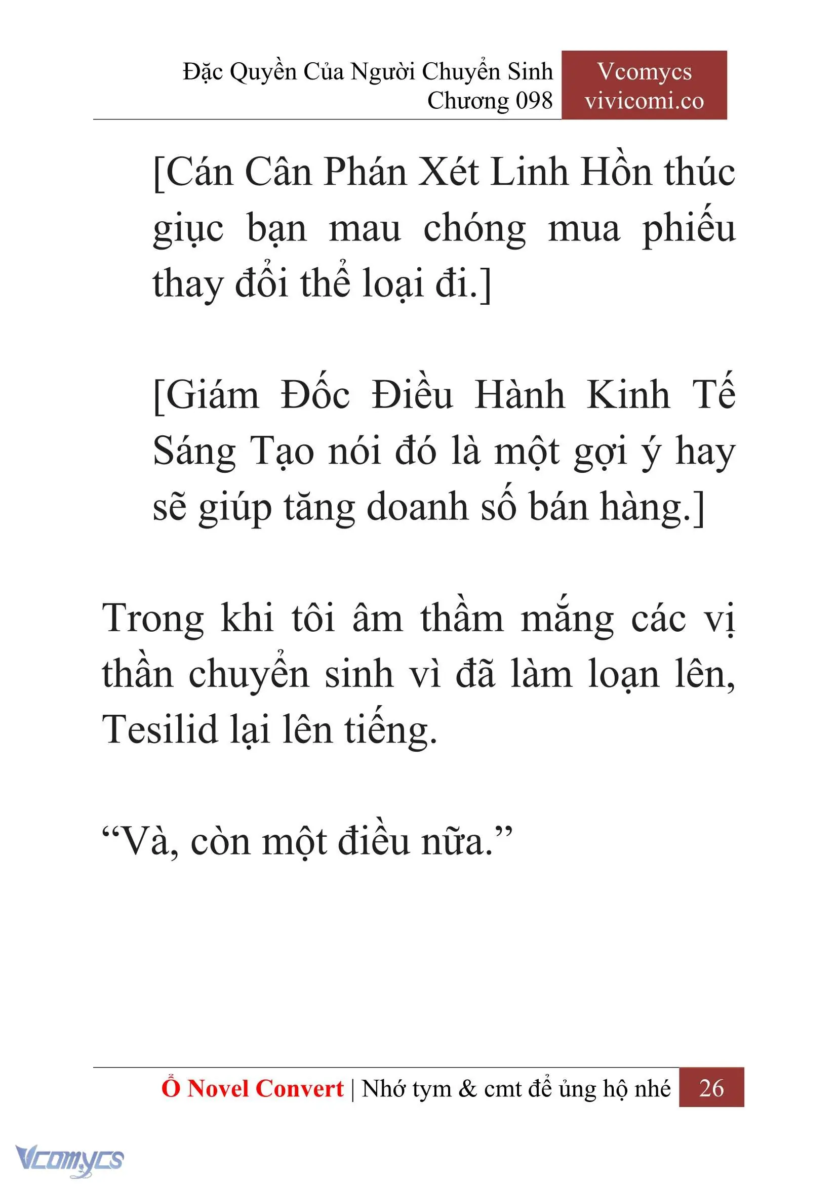 [Novel] Đặc Quyền Của Người Chuyển Sinh Chapter 98 - Trang 29