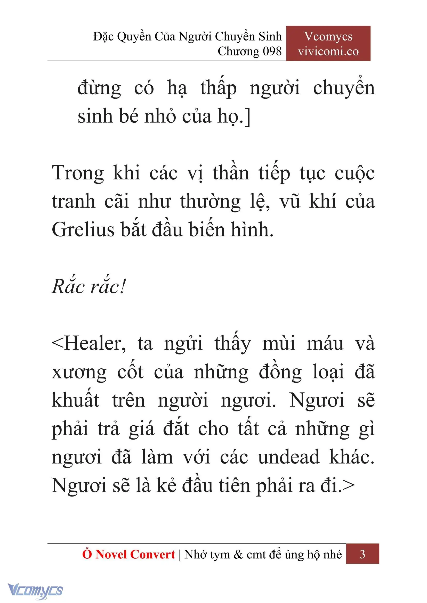 [Novel] Đặc Quyền Của Người Chuyển Sinh Chapter 98 - Trang 6