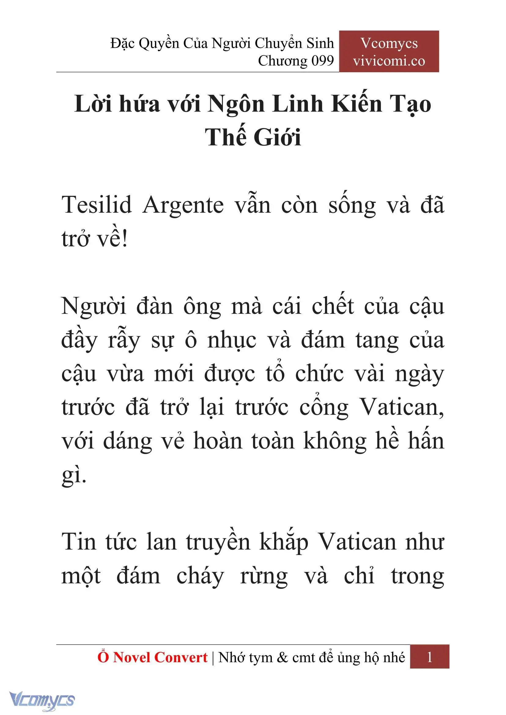 [Novel] Đặc Quyền Của Người Chuyển Sinh Chapter 99 - Trang 4