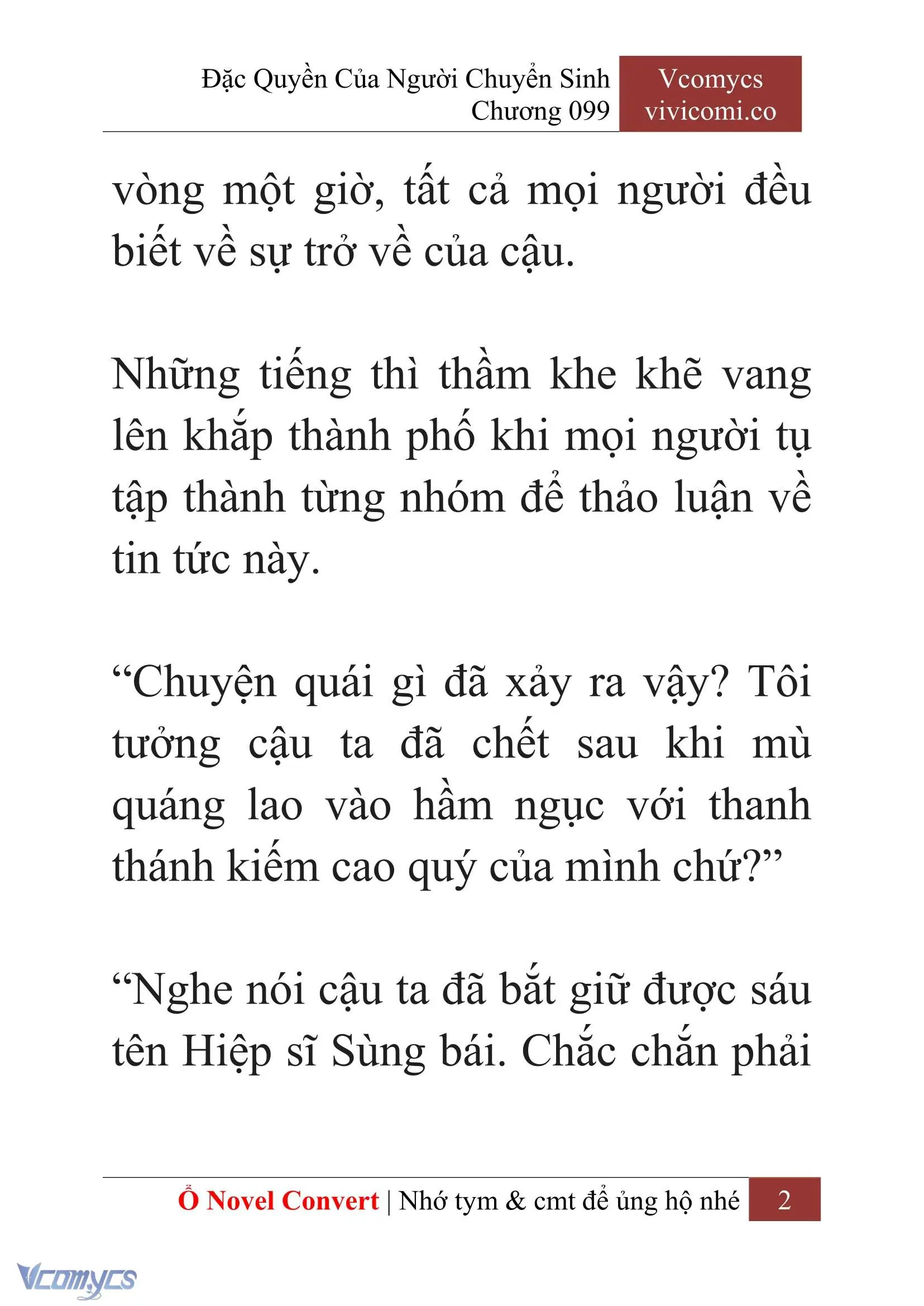 [Novel] Đặc Quyền Của Người Chuyển Sinh Chapter 99 - Trang 5