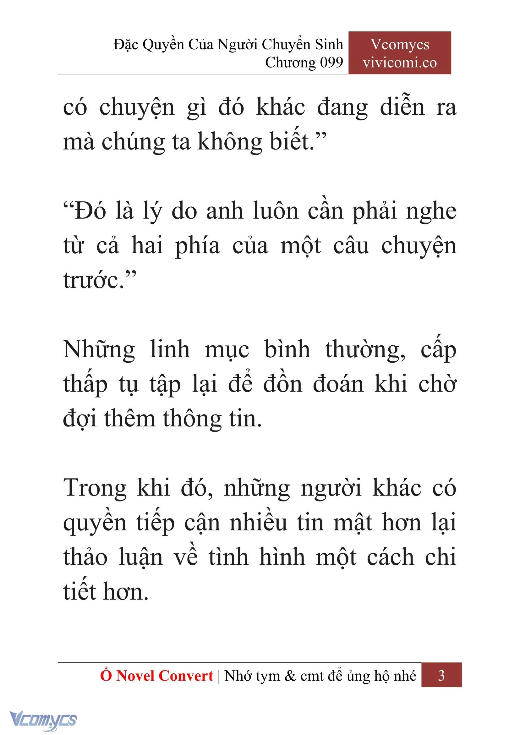 [Novel] Đặc Quyền Của Người Chuyển Sinh Chapter 99 - Trang 6