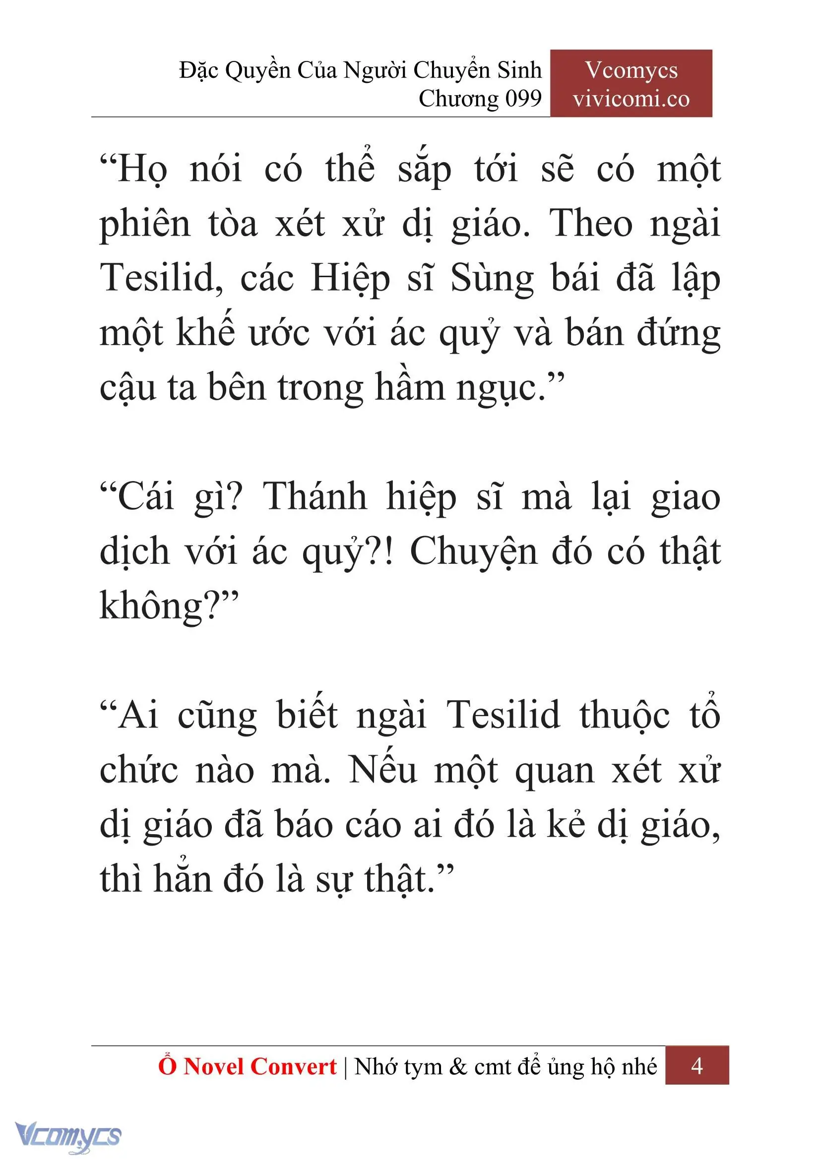 [Novel] Đặc Quyền Của Người Chuyển Sinh Chapter 99 - Trang 7