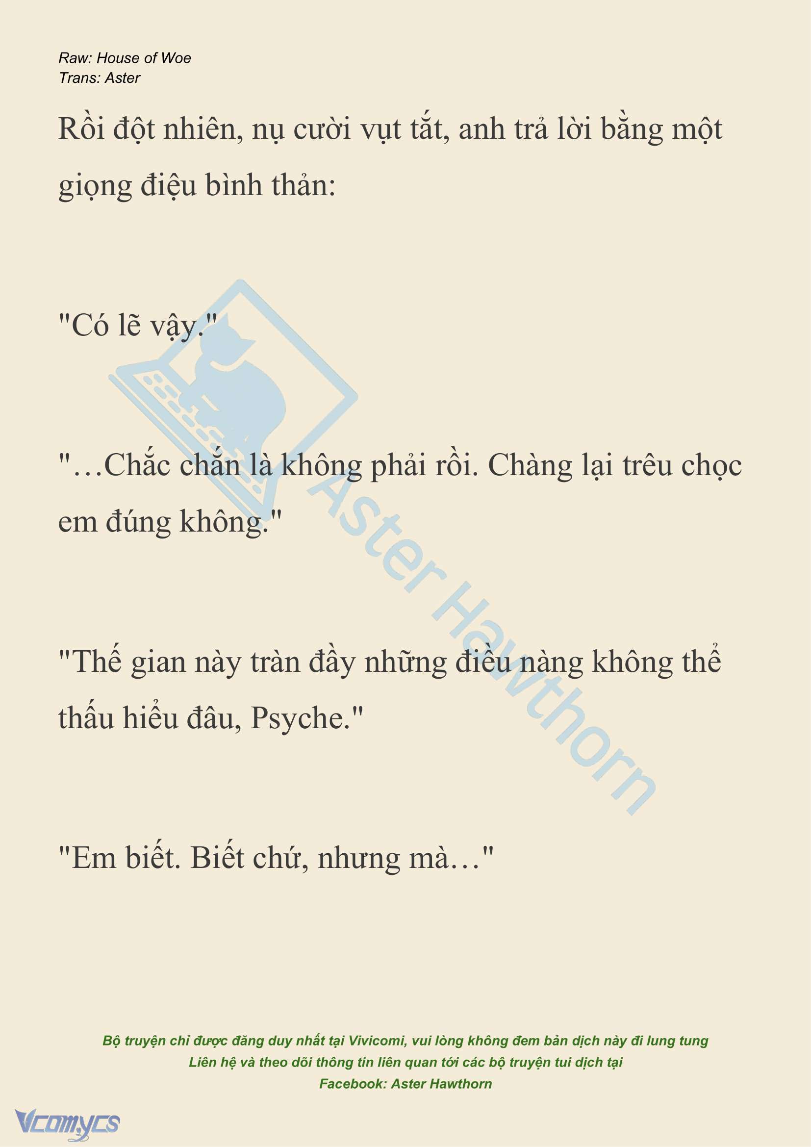 [NOVEL] Dành Cho Các Nữ Thần: Dành cho Psyche Chapter 20 - Trang 22