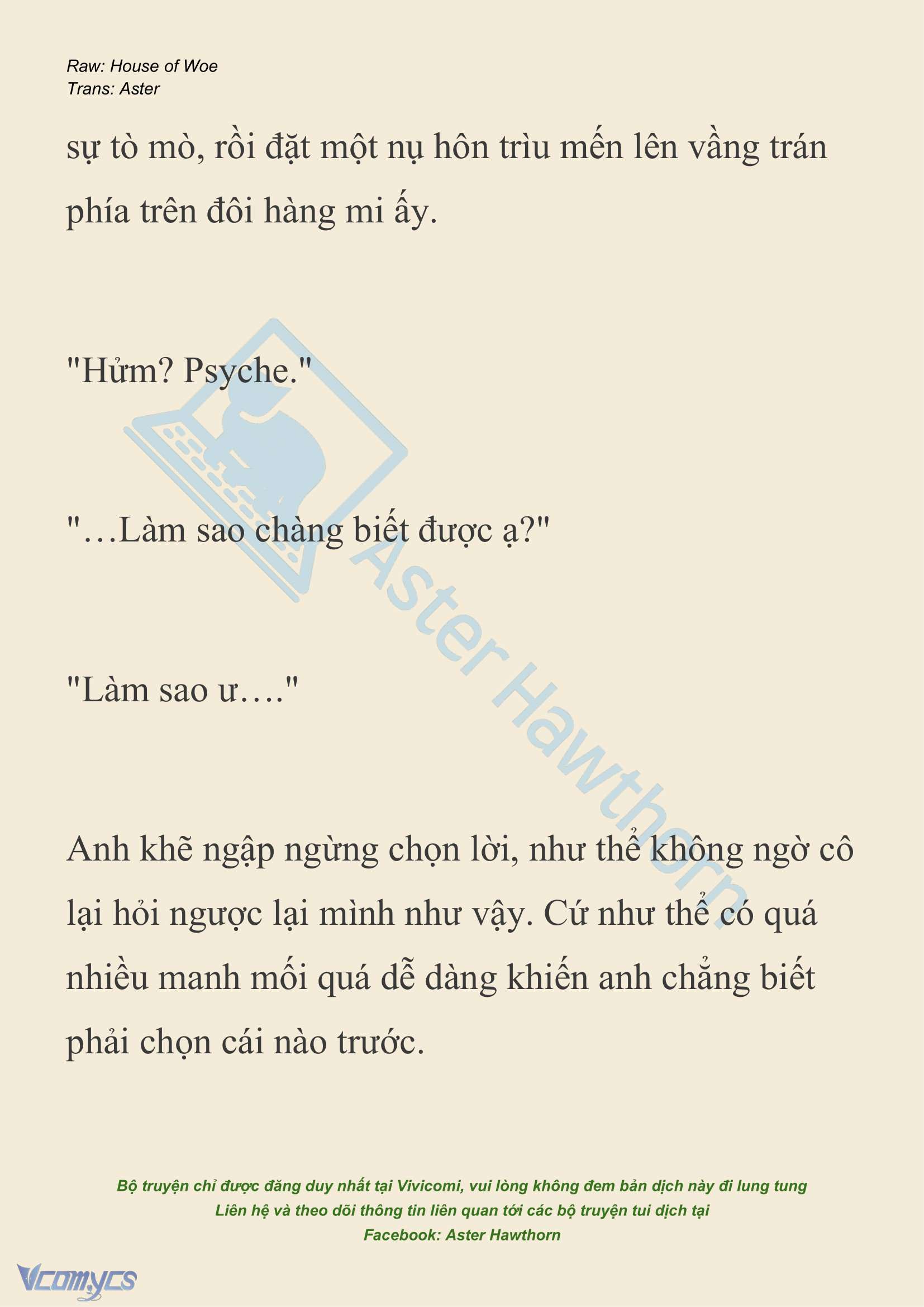 [NOVEL] Dành Cho Các Nữ Thần: Dành cho Psyche Chapter 20 - Trang 8
