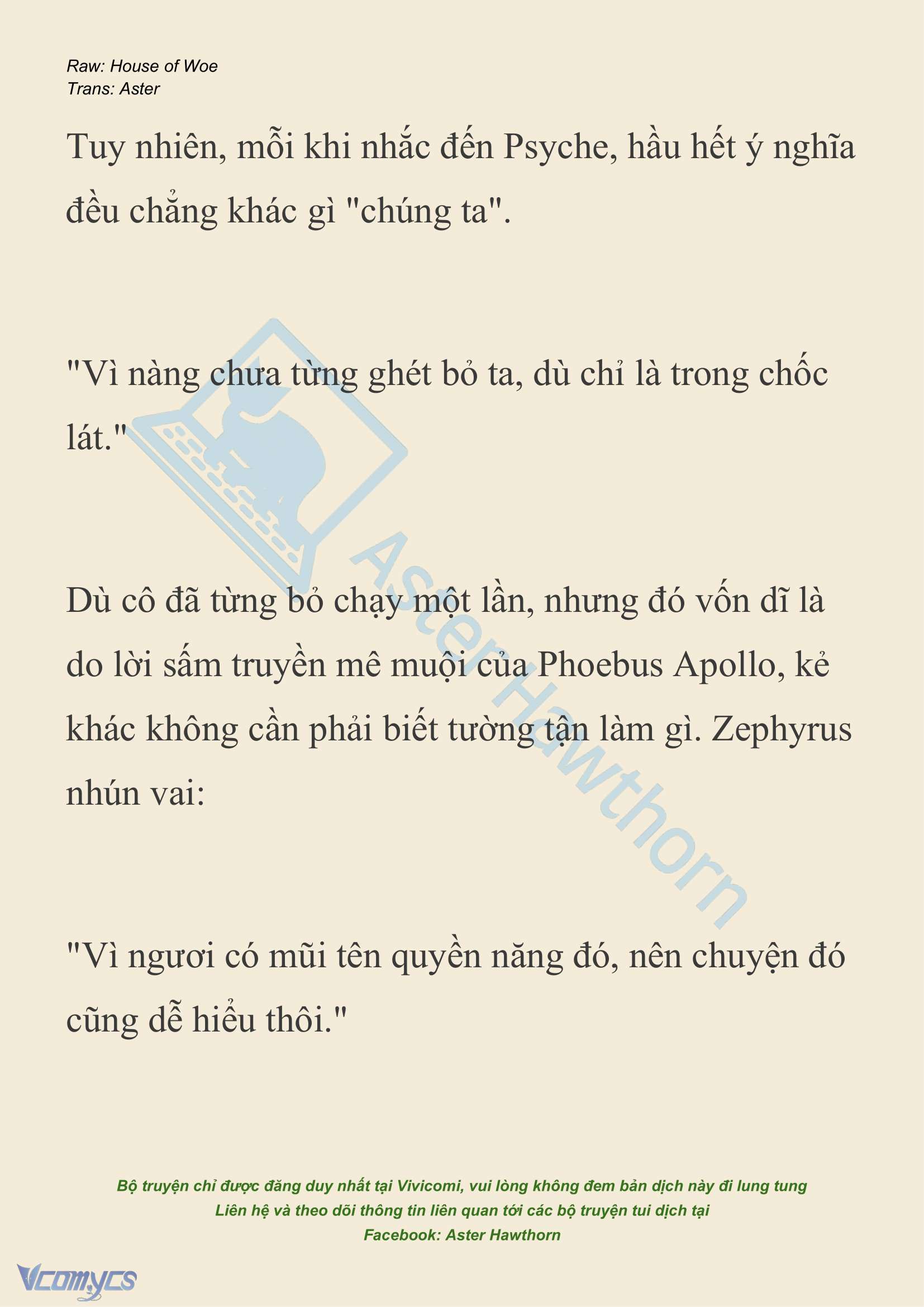 [NOVEL] Dành Cho Các Nữ Thần: Dành cho Psyche Chapter 21 - Trang 7