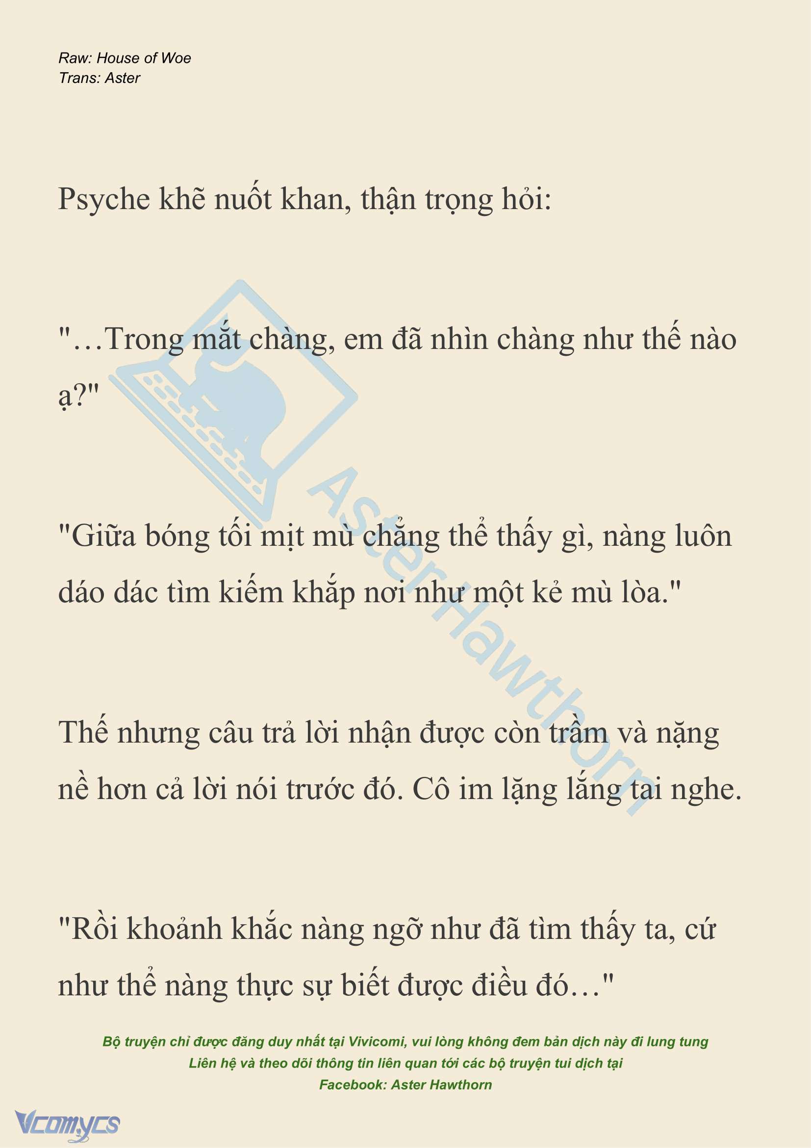 [NOVEL] Dành Cho Các Nữ Thần: Dành cho Psyche Chapter 24 - Trang 6