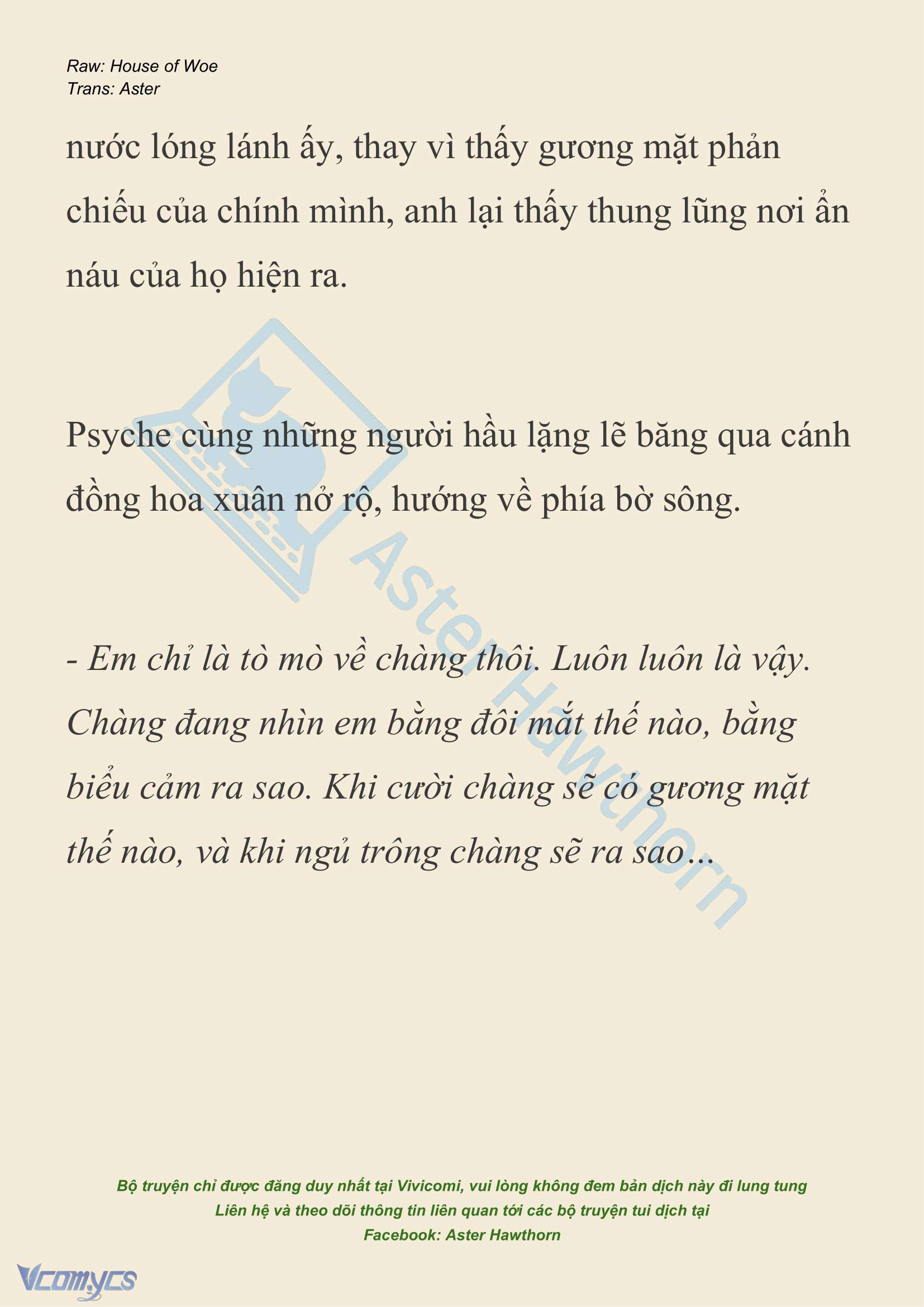 [NOVEL] Dành Cho Các Nữ Thần: Dành cho Psyche Chapter 25 - Trang 3