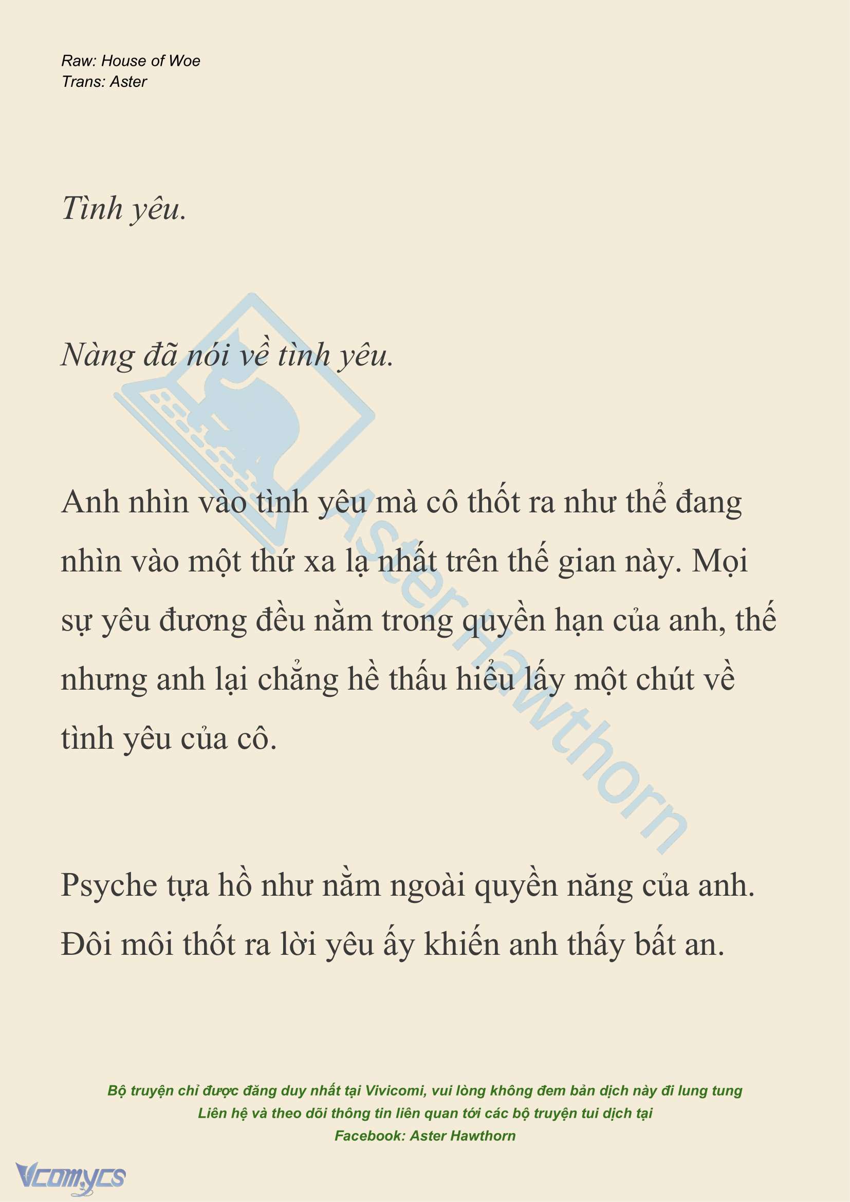 [NOVEL] Dành Cho Các Nữ Thần: Dành cho Psyche Chapter 25 - Trang 5