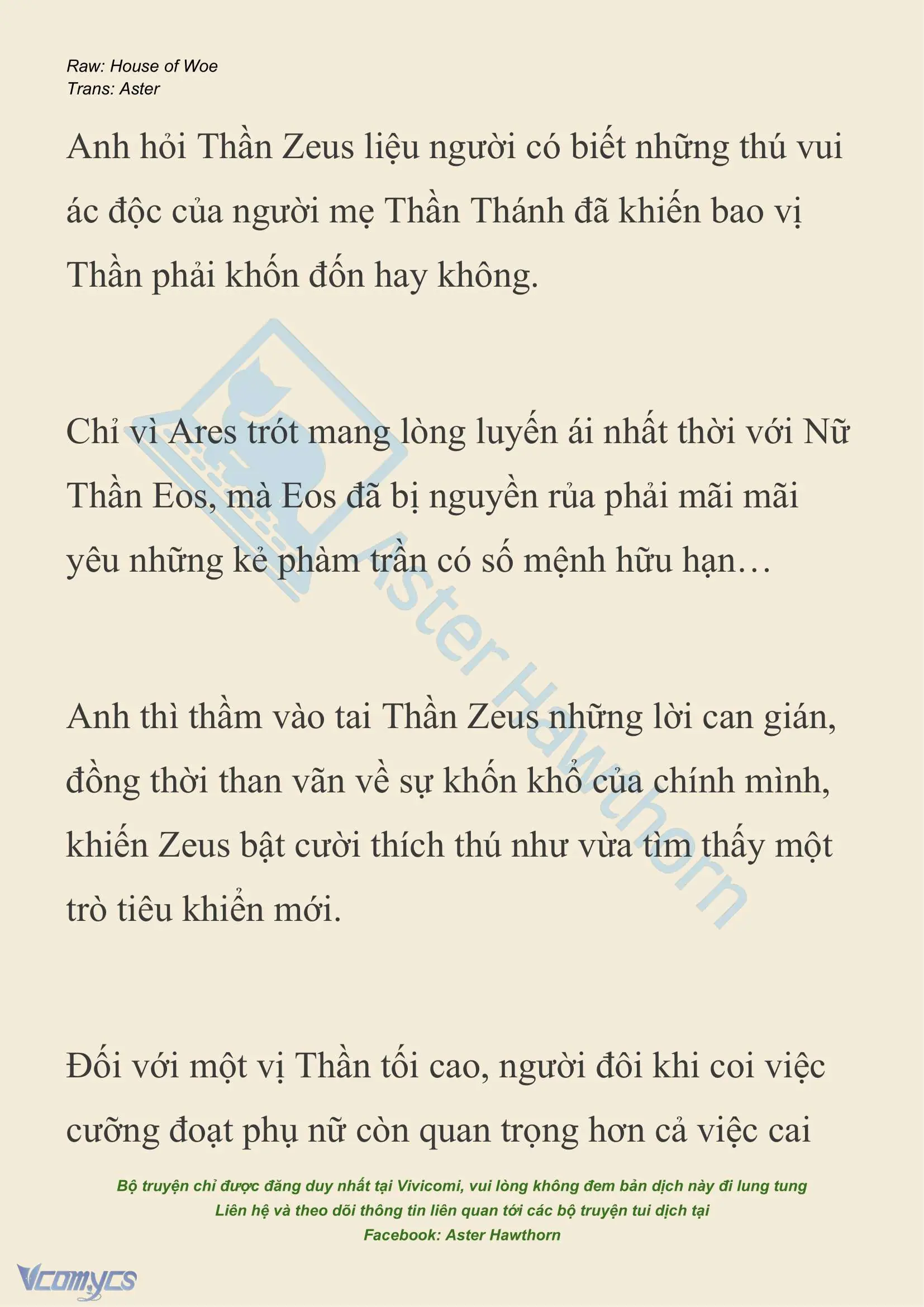 [NOVEL] Dành Cho Các Nữ Thần: Dành cho Psyche Chapter 26 - Trang 3