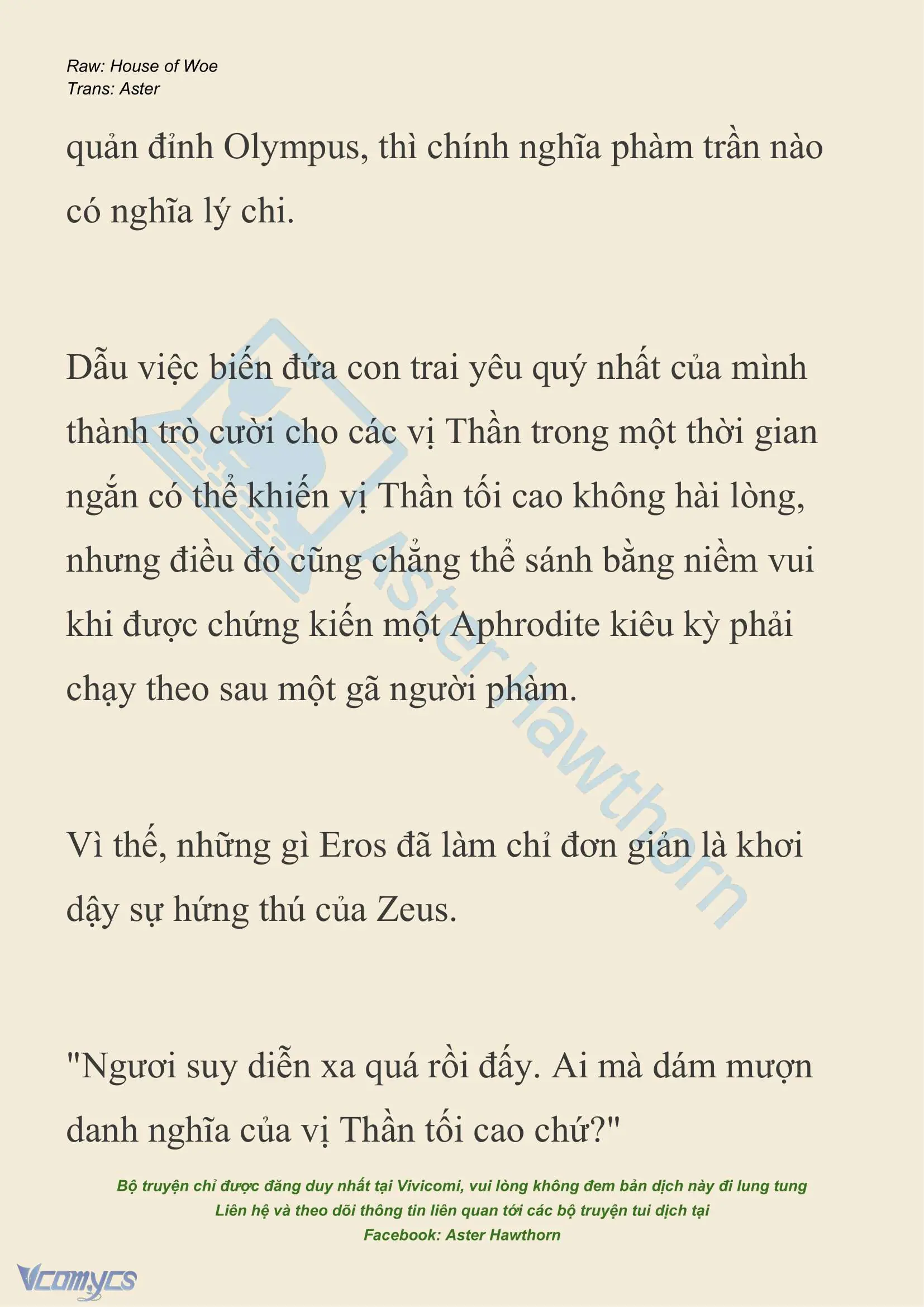 [NOVEL] Dành Cho Các Nữ Thần: Dành cho Psyche Chapter 26 - Trang 4