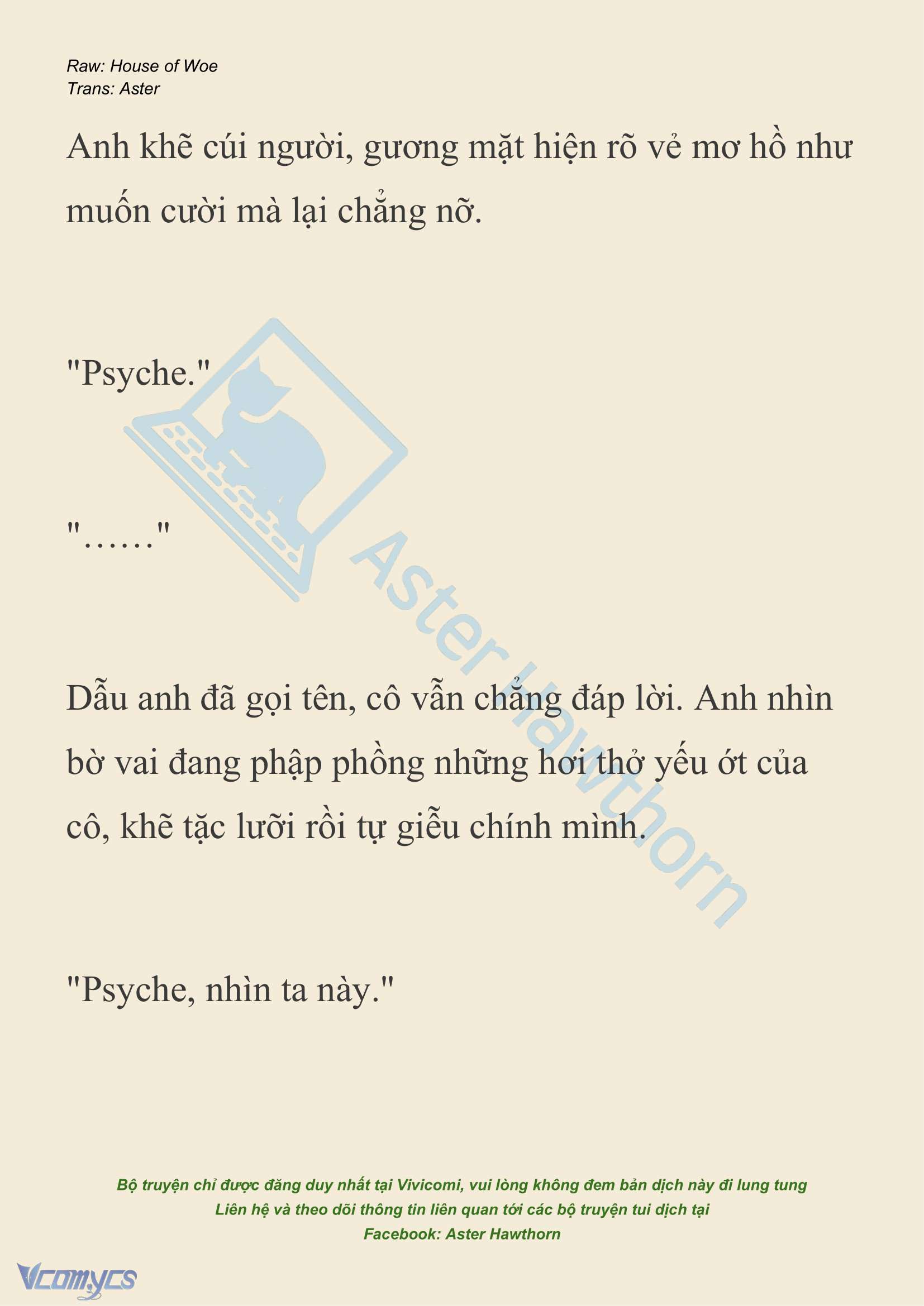 [NOVEL] Dành Cho Các Nữ Thần: Dành cho Psyche Chapter 27 - Trang 3