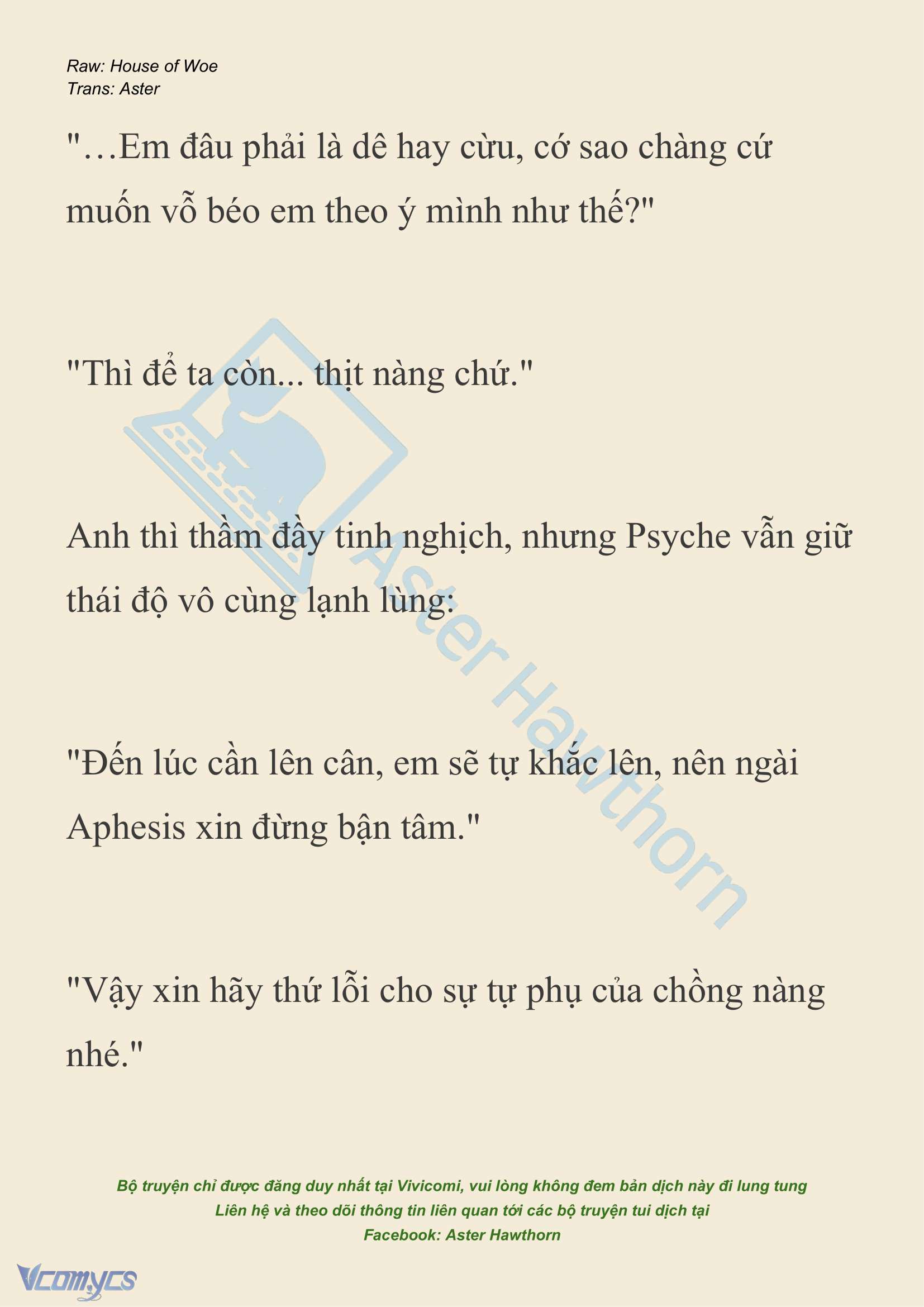 [NOVEL] Dành Cho Các Nữ Thần: Dành cho Psyche Chapter 27 - Trang 6