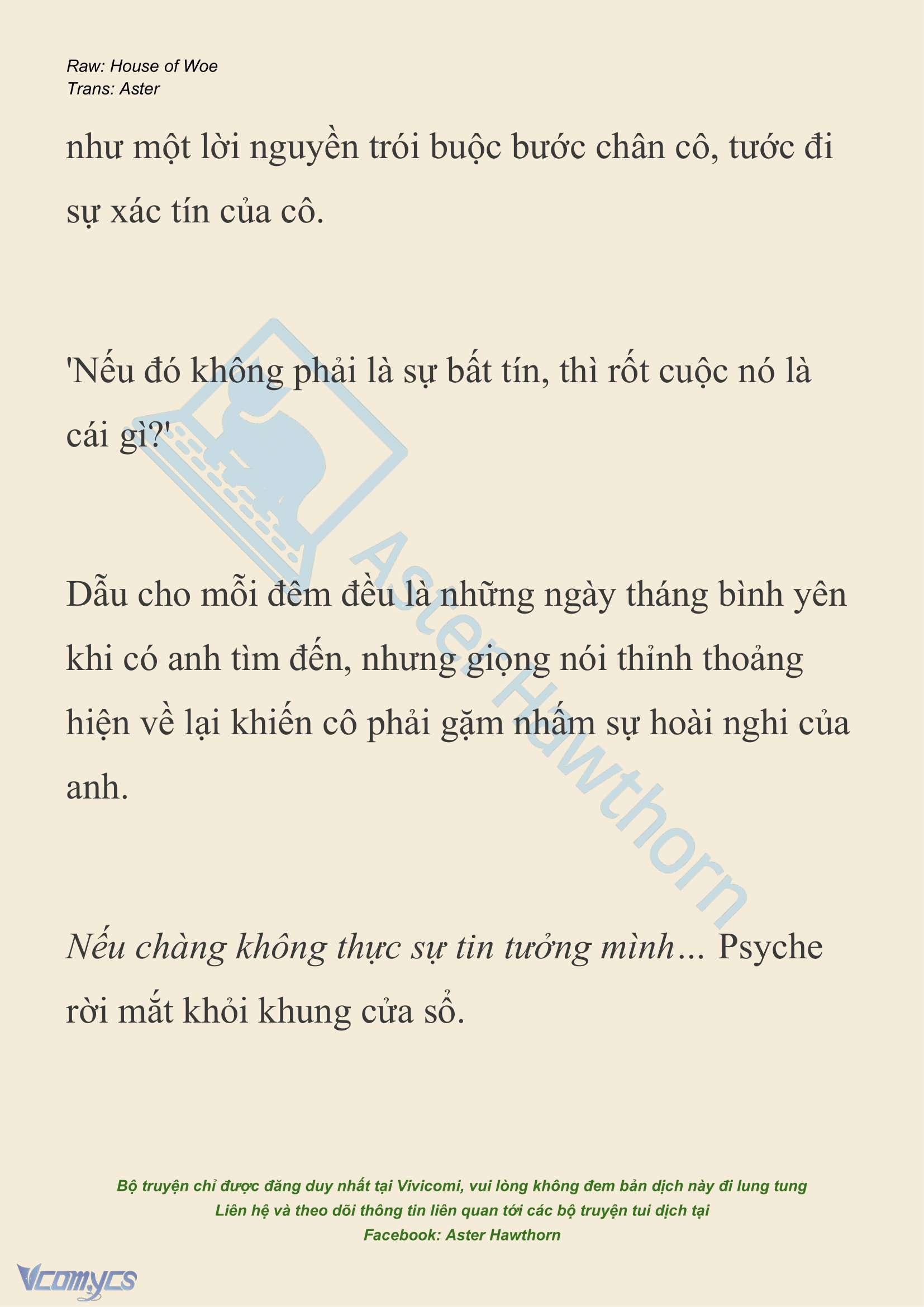 [NOVEL] Dành Cho Các Nữ Thần: Dành cho Psyche Chapter 28 - Trang 6