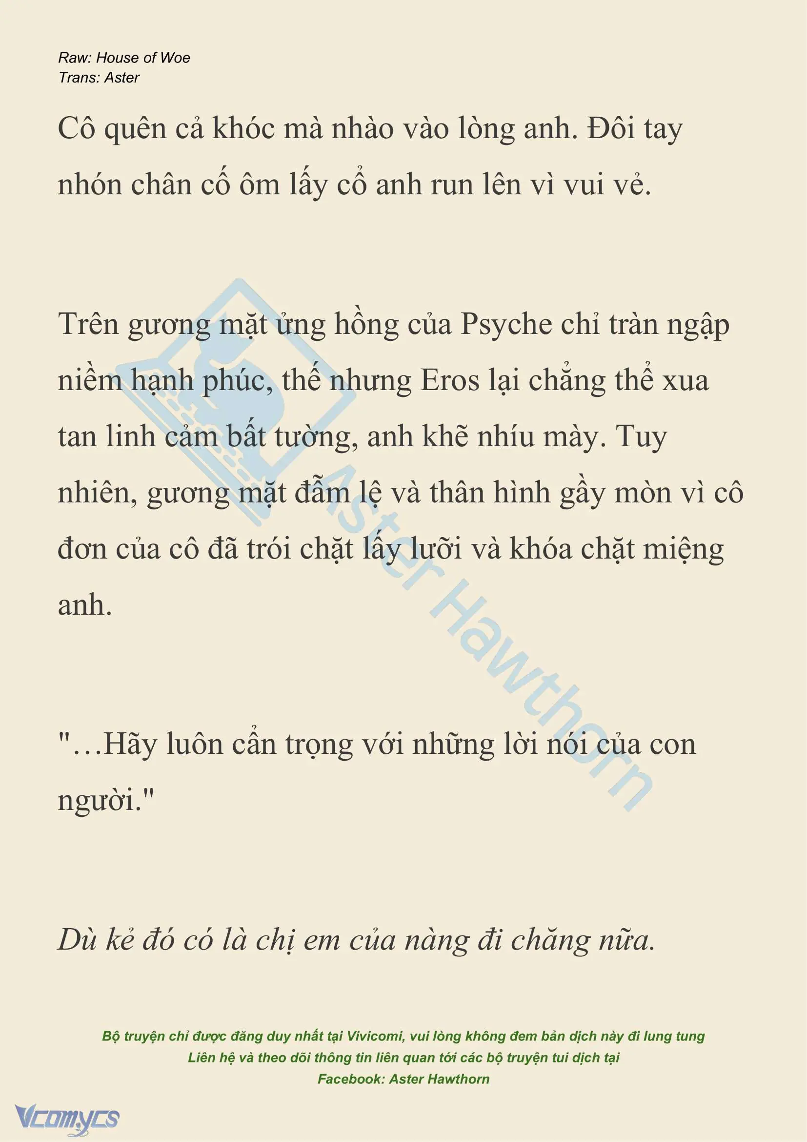 [NOVEL] Dành Cho Các Nữ Thần: Dành cho Psyche Chapter 30 - Trang 15