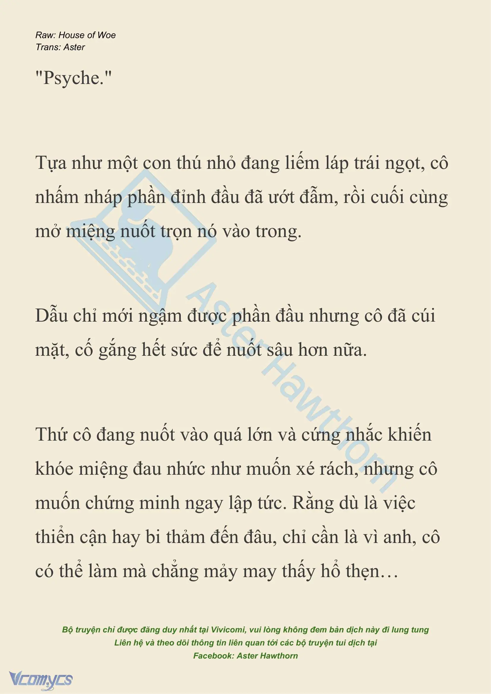 [NOVEL] Dành Cho Các Nữ Thần: Dành cho Psyche Chapter 30 - Trang 8