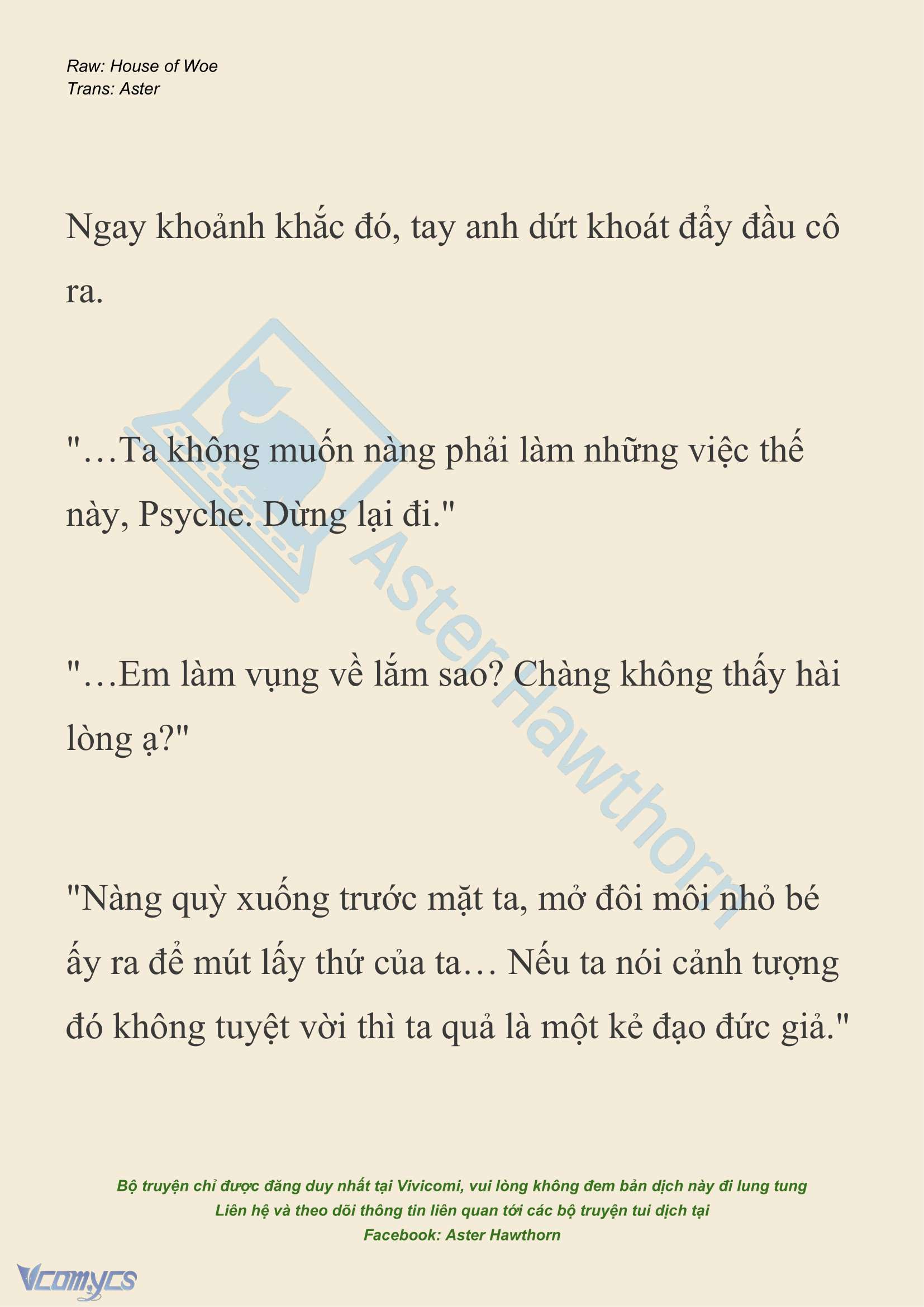 [NOVEL] Dành Cho Các Nữ Thần: Dành cho Psyche Chapter 30 - Trang 9