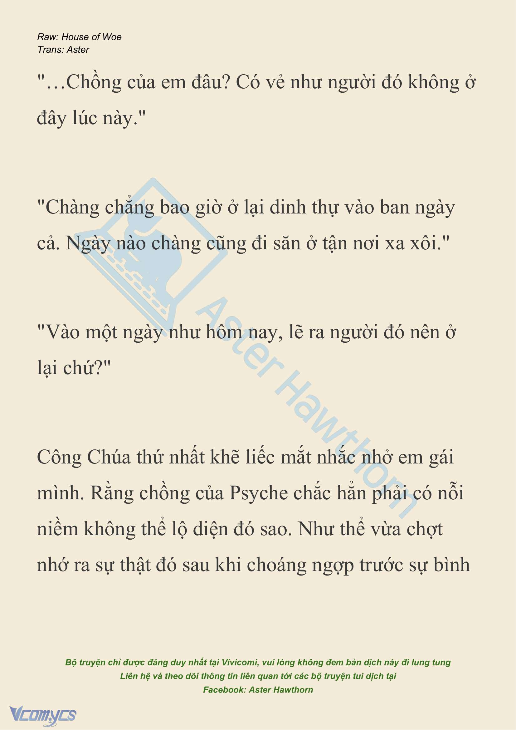[NOVEL] Dành Cho Các Nữ Thần: Dành cho Psyche Chapter 31 - Trang 9