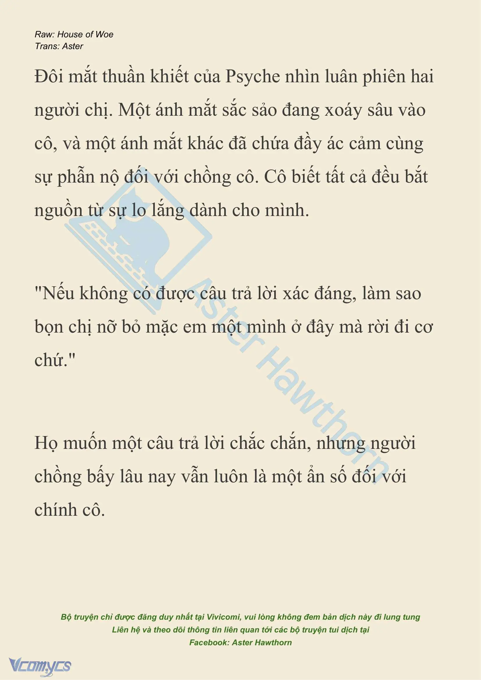 [NOVEL] Dành Cho Các Nữ Thần: Dành cho Psyche Chapter 33 - Trang 15