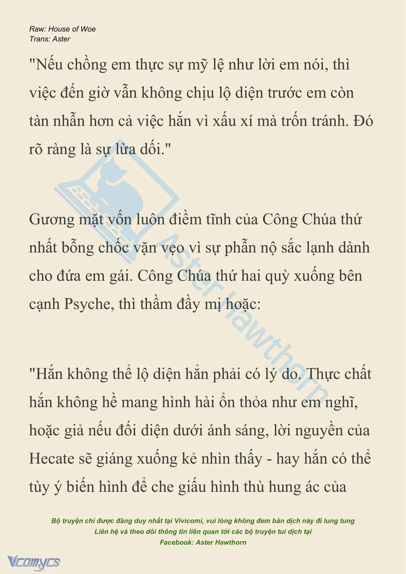 [NOVEL] Dành Cho Các Nữ Thần: Dành cho Psyche Chapter 34 - Trang 4