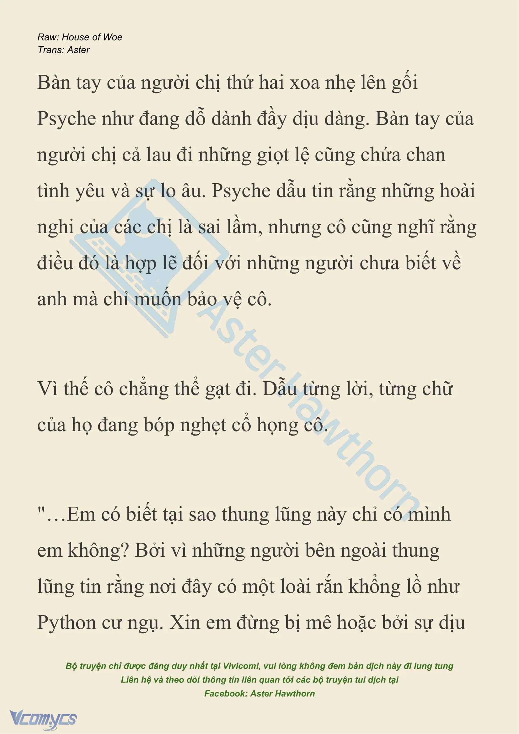 [NOVEL] Dành Cho Các Nữ Thần: Dành cho Psyche Chapter 34 - Trang 6