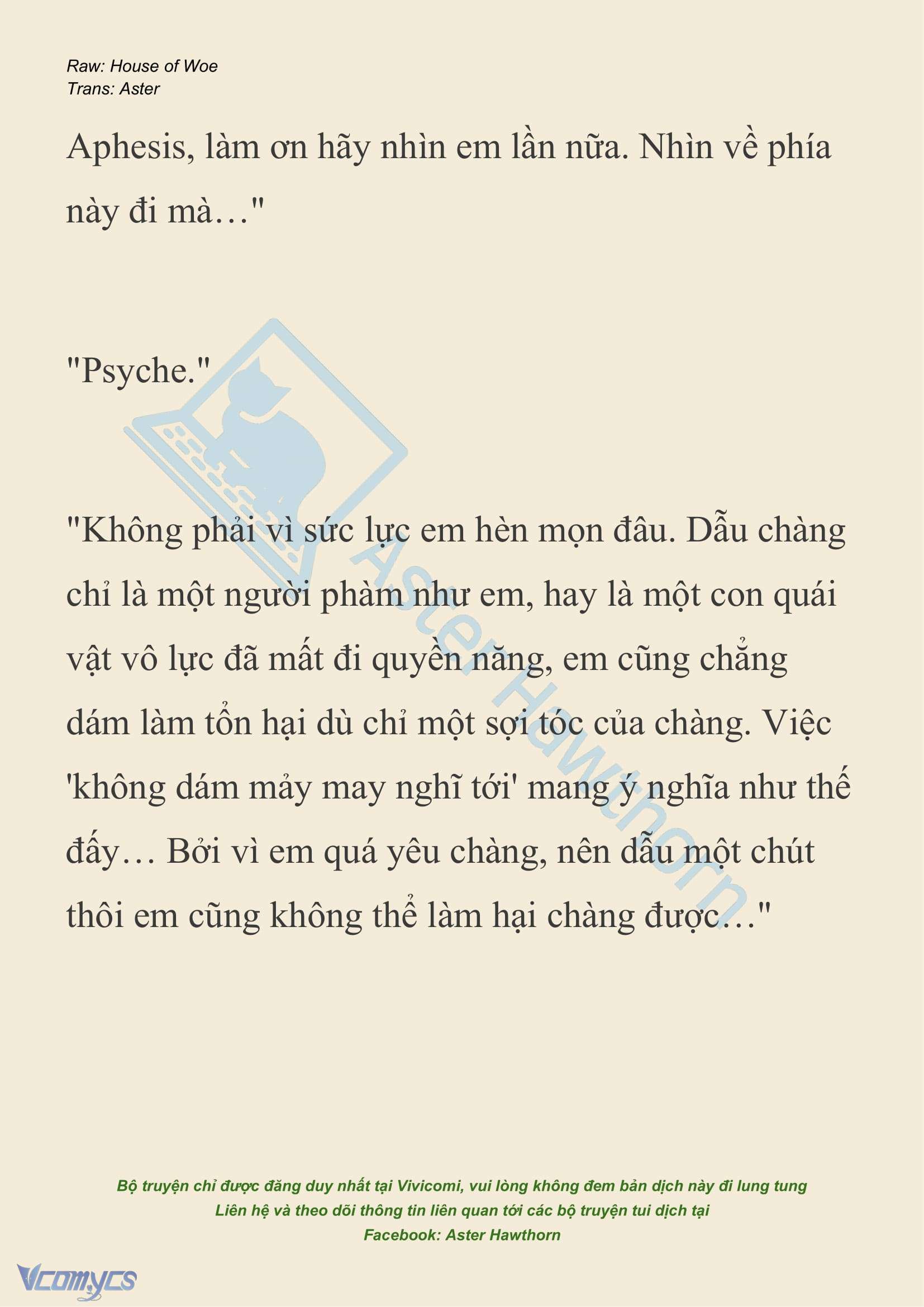 [NOVEL] Dành Cho Các Nữ Thần: Dành cho Psyche Chapter 35 - Trang 15