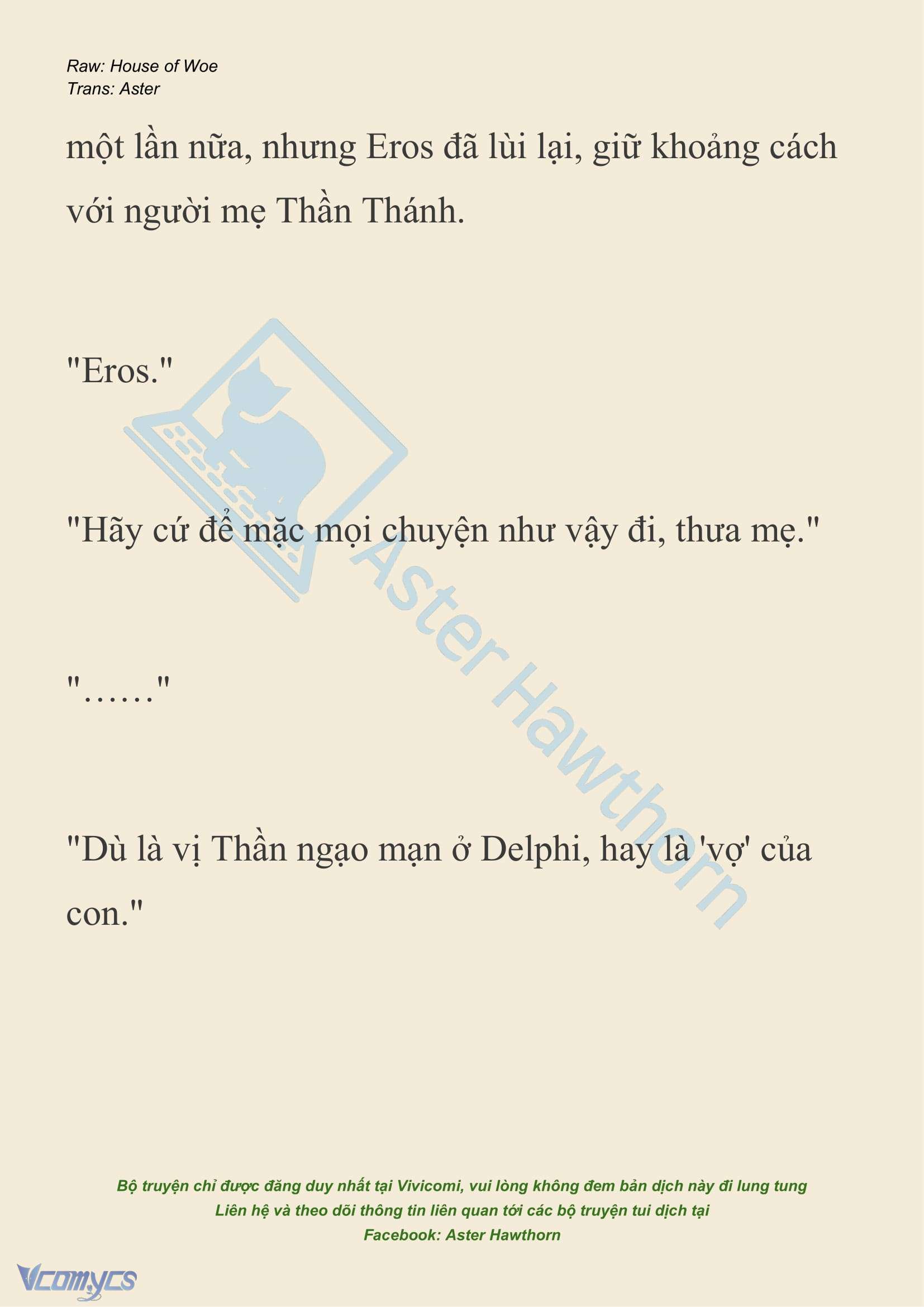 [NOVEL] Dành Cho Các Nữ Thần: Dành cho Psyche Chapter 37 - Trang 4