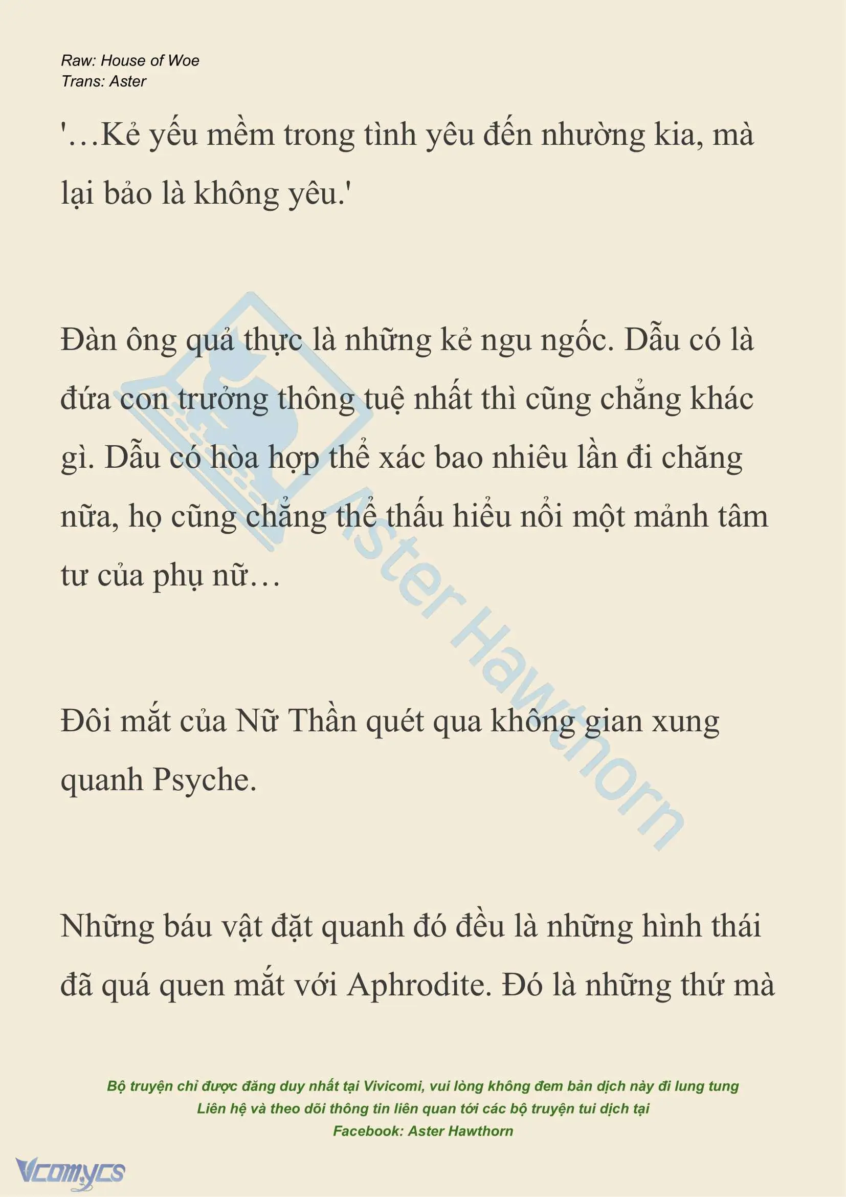 [NOVEL] Dành Cho Các Nữ Thần: Dành cho Psyche Chapter 38 - Trang 6