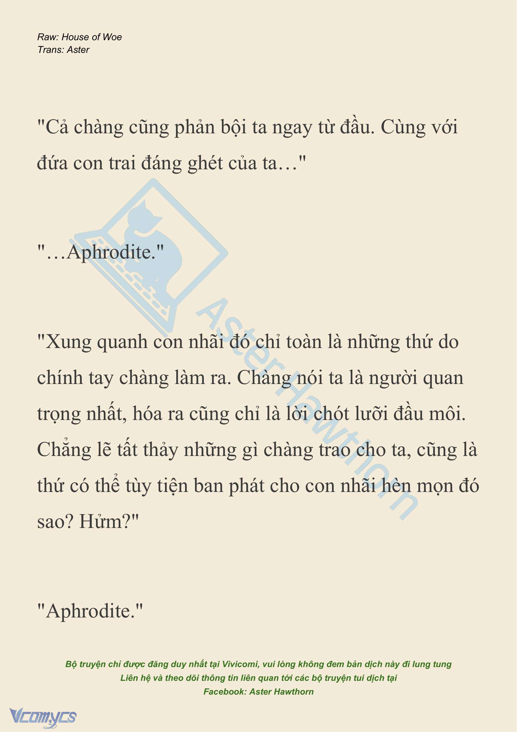 [NOVEL] Dành Cho Các Nữ Thần: Dành cho Psyche Chapter 38 - Trang 9