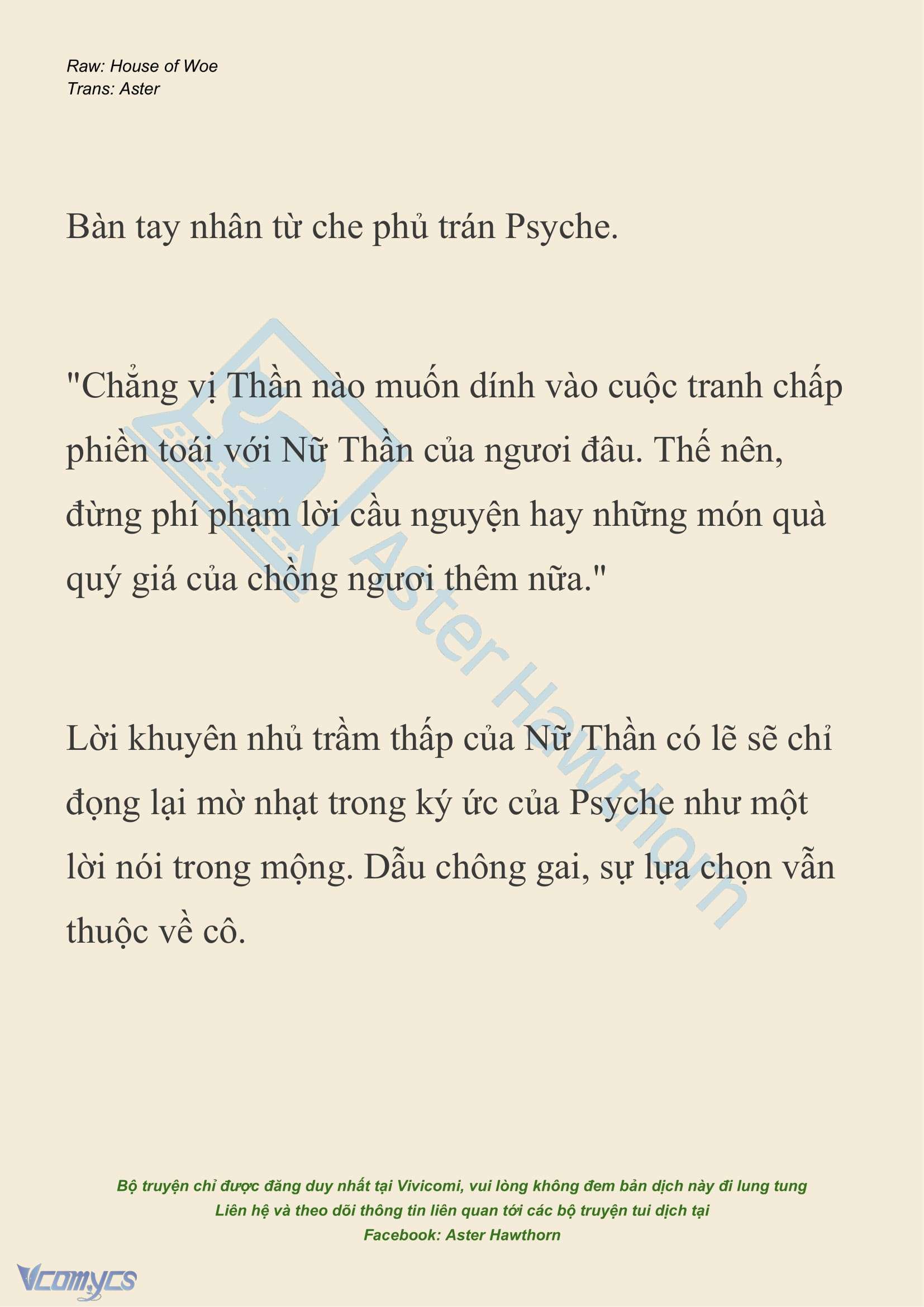 [NOVEL] Dành Cho Các Nữ Thần: Dành cho Psyche Chapter 39 - Trang 14