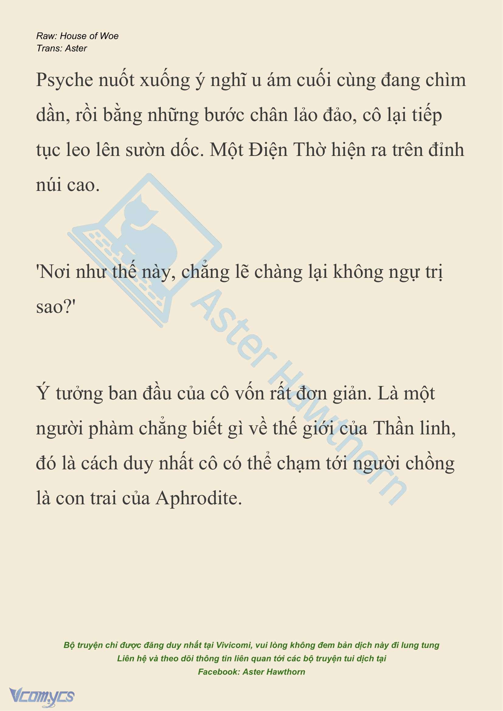[NOVEL] Dành Cho Các Nữ Thần: Dành cho Psyche Chapter 39 - Trang 6
