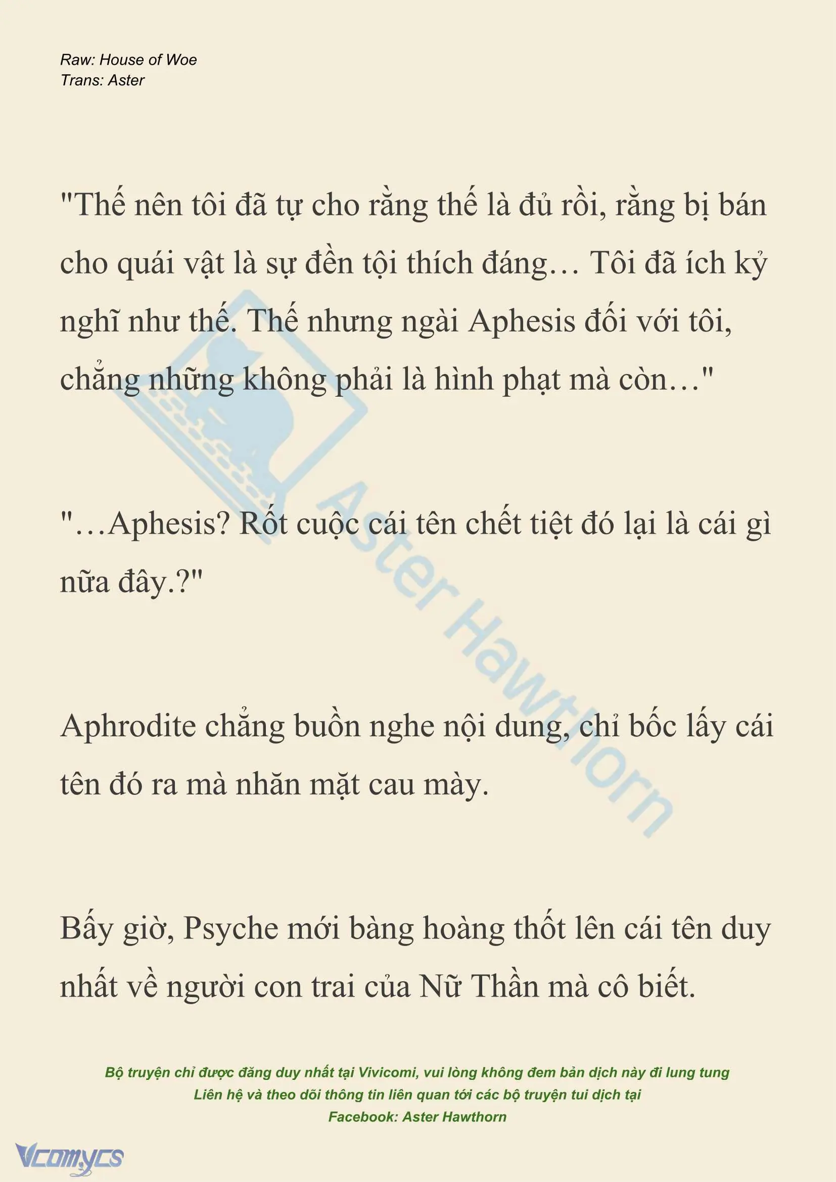 [NOVEL] Dành Cho Các Nữ Thần: Dành cho Psyche Chapter 40 - Trang 10