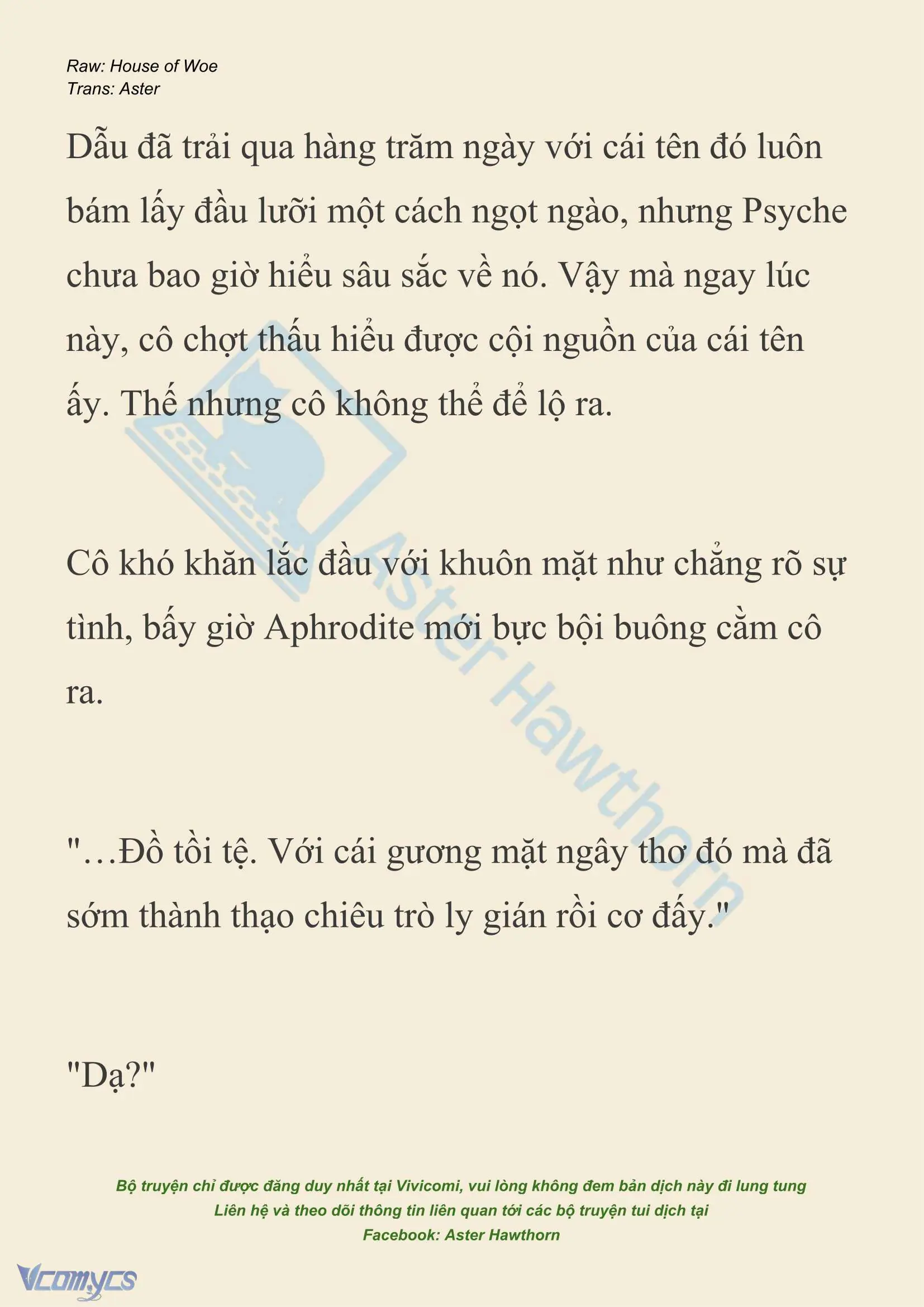 [NOVEL] Dành Cho Các Nữ Thần: Dành cho Psyche Chapter 40 - Trang 12